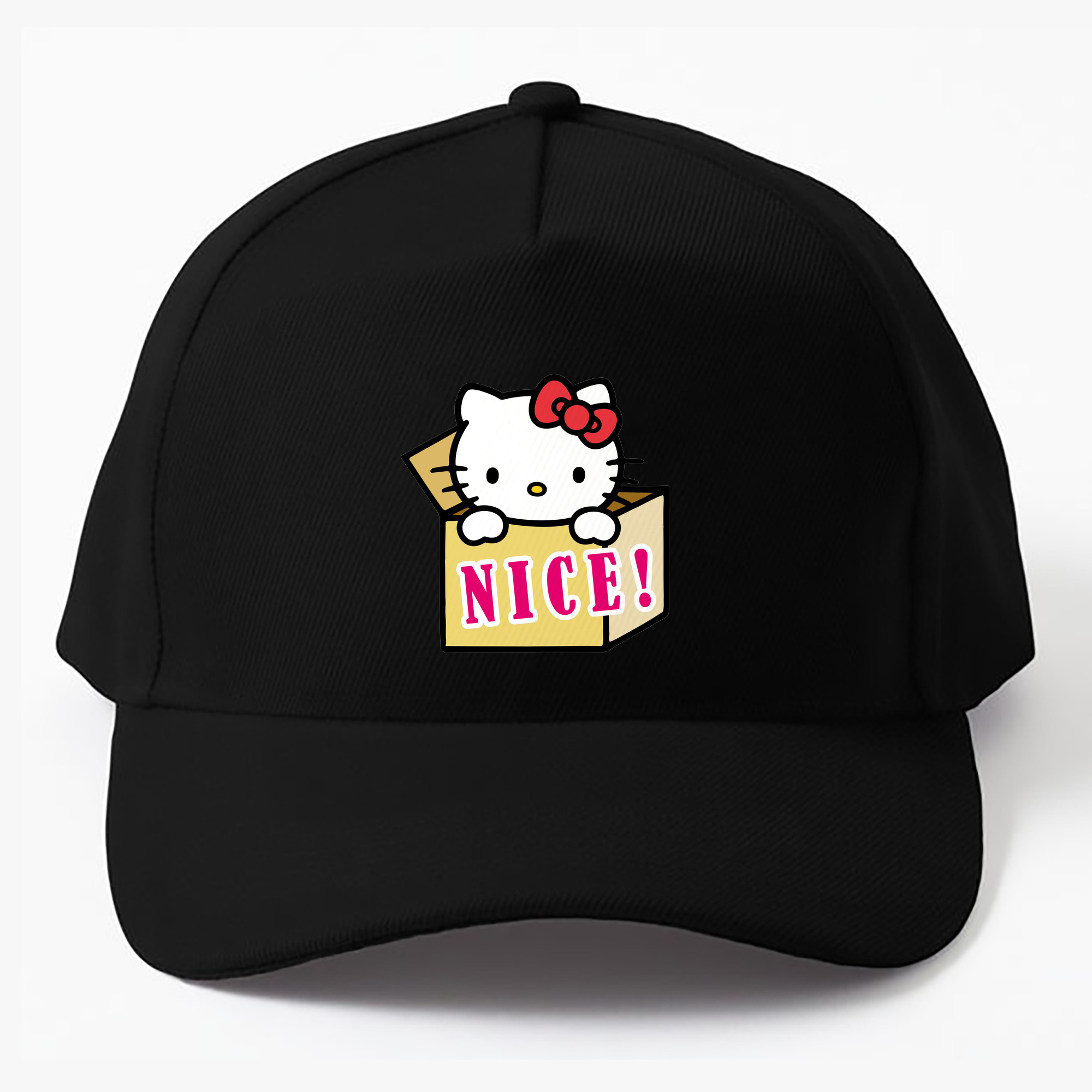（画像用） Hello Kitty ハローキティ ベースボールキャップ 綿100％ 男女兼用 帽子 スポーツ