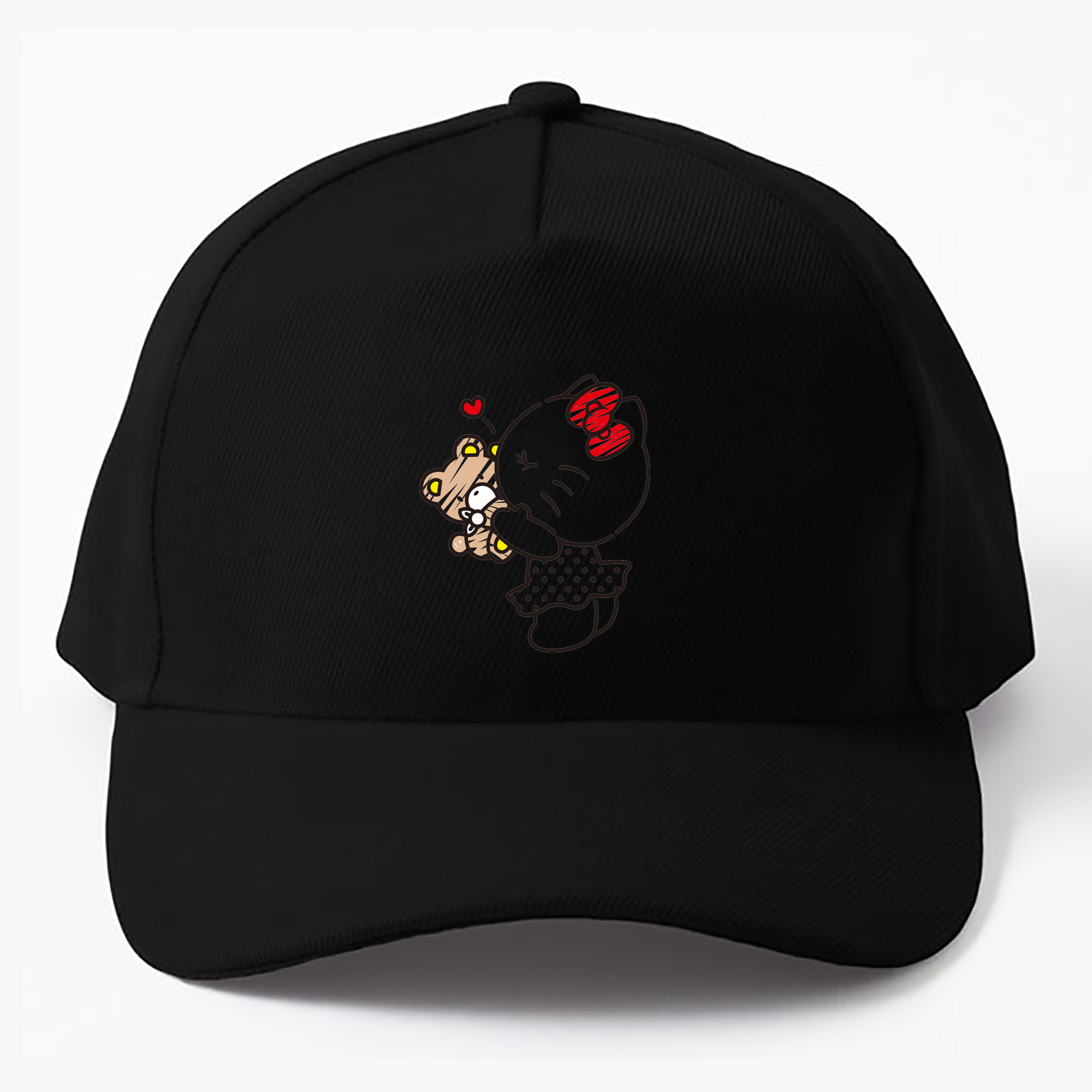（画像用） Hello Kitty ハローキティ ベースボールキャップ 綿100％ 男女兼用 帽子 スポーツ