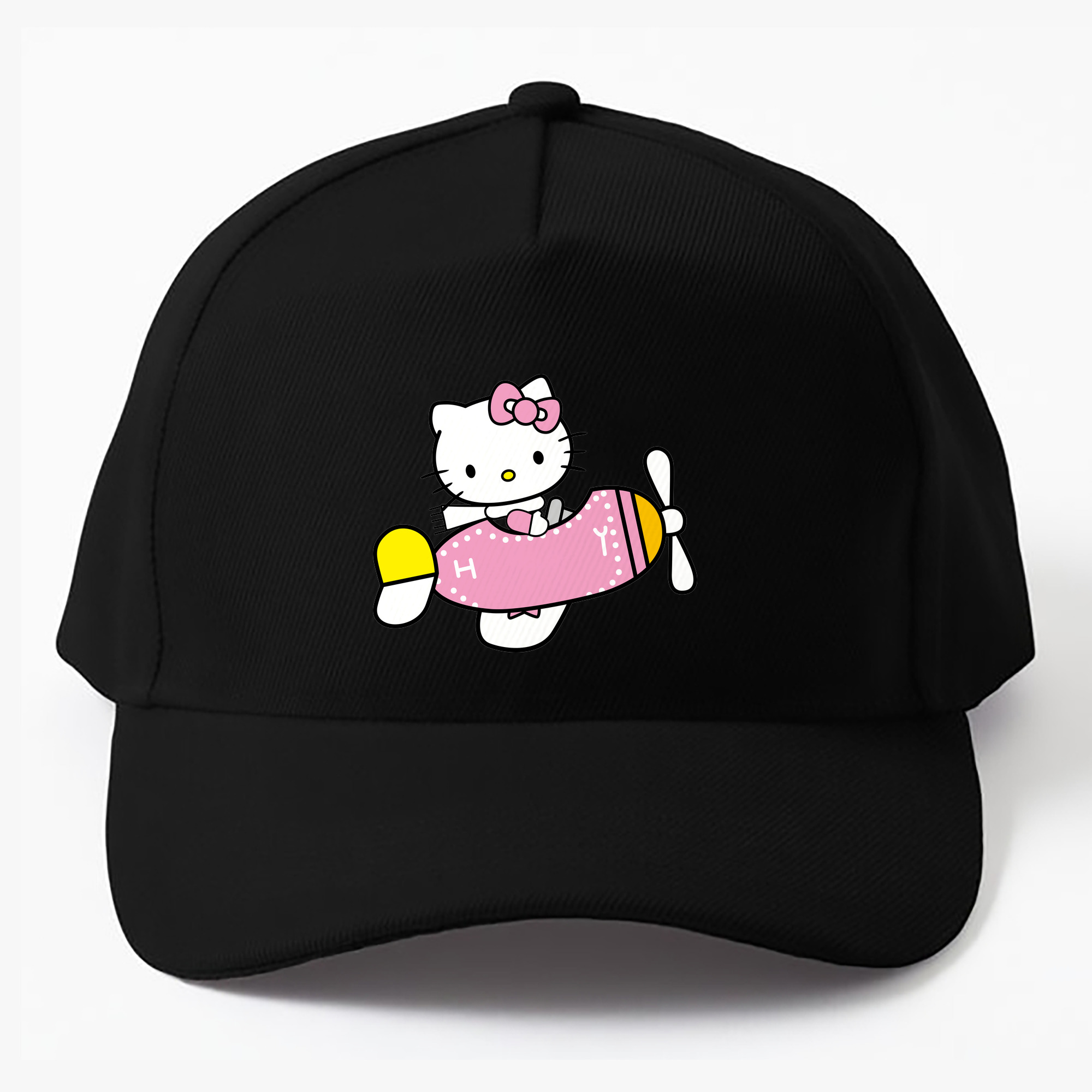（画像用） Hello Kitty ハローキティ ベースボールキャップ 綿100％ 男女兼用 帽子 スポーツ