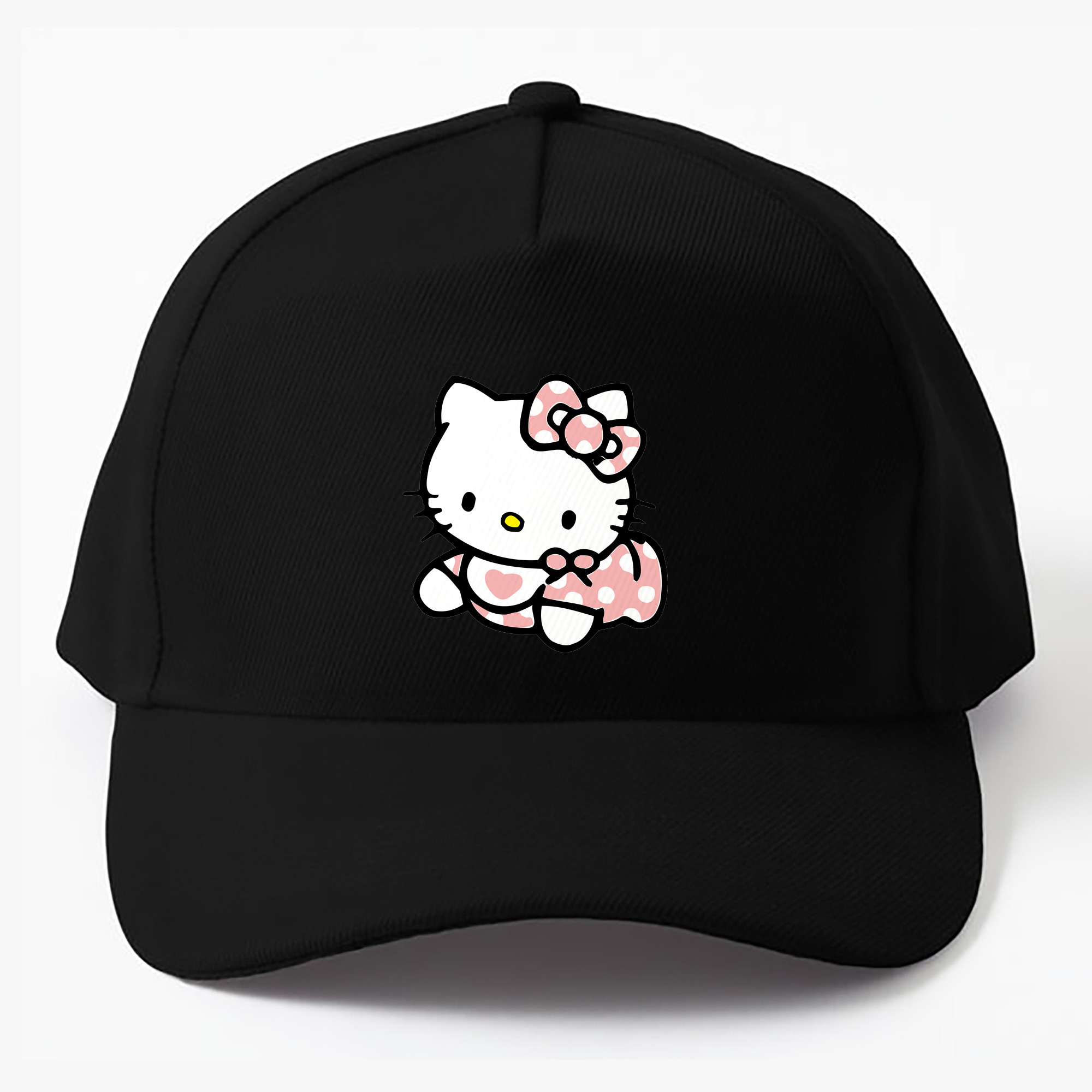 （画像用） Hello Kitty ハローキティ ベースボールキャップ 綿100％ 男女兼用 帽子 スポーツ