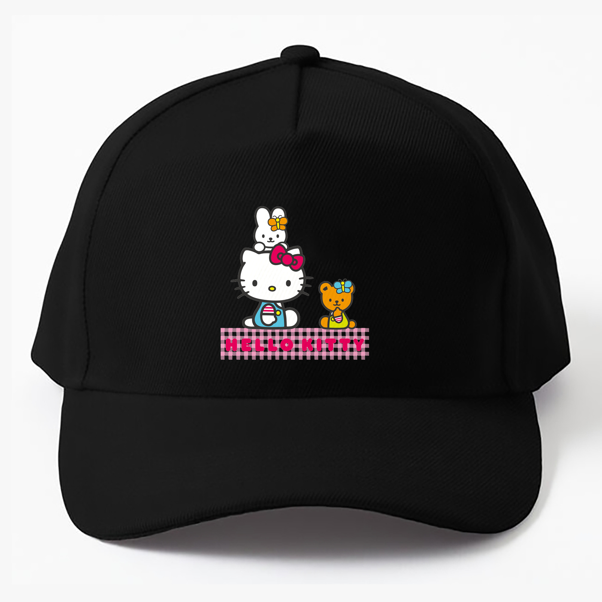 （画像用） Hello Kitty ハローキティ ベースボールキャップ 綿100％ 男女兼用 帽子 スポーツ