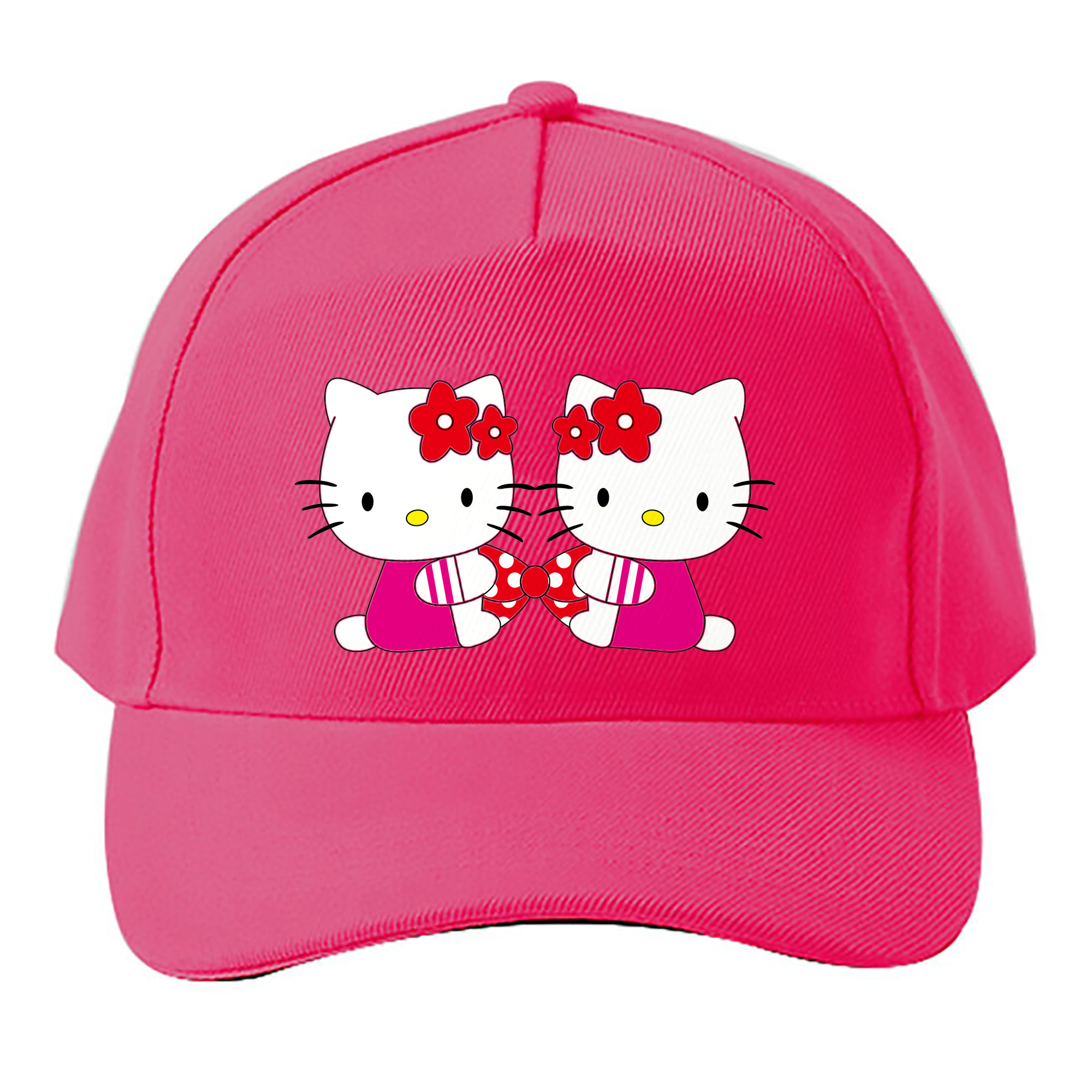 （画像用） Hello Kitty ハローキティ ベースボールキャップ 綿100％ 男女兼用 帽子 スポーツ