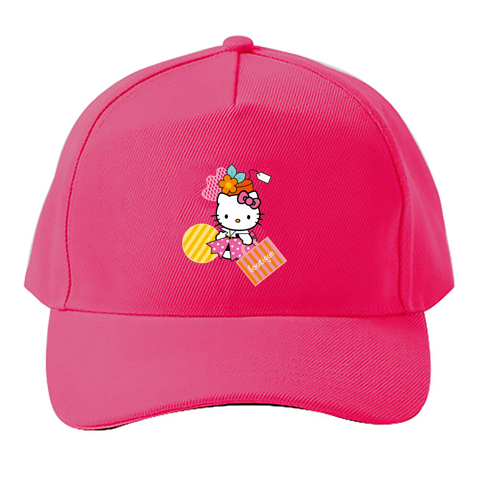 （画像用） Hello Kitty ハローキティ ベースボールキャップ 綿100％ 男女兼用 帽子 スポーツ