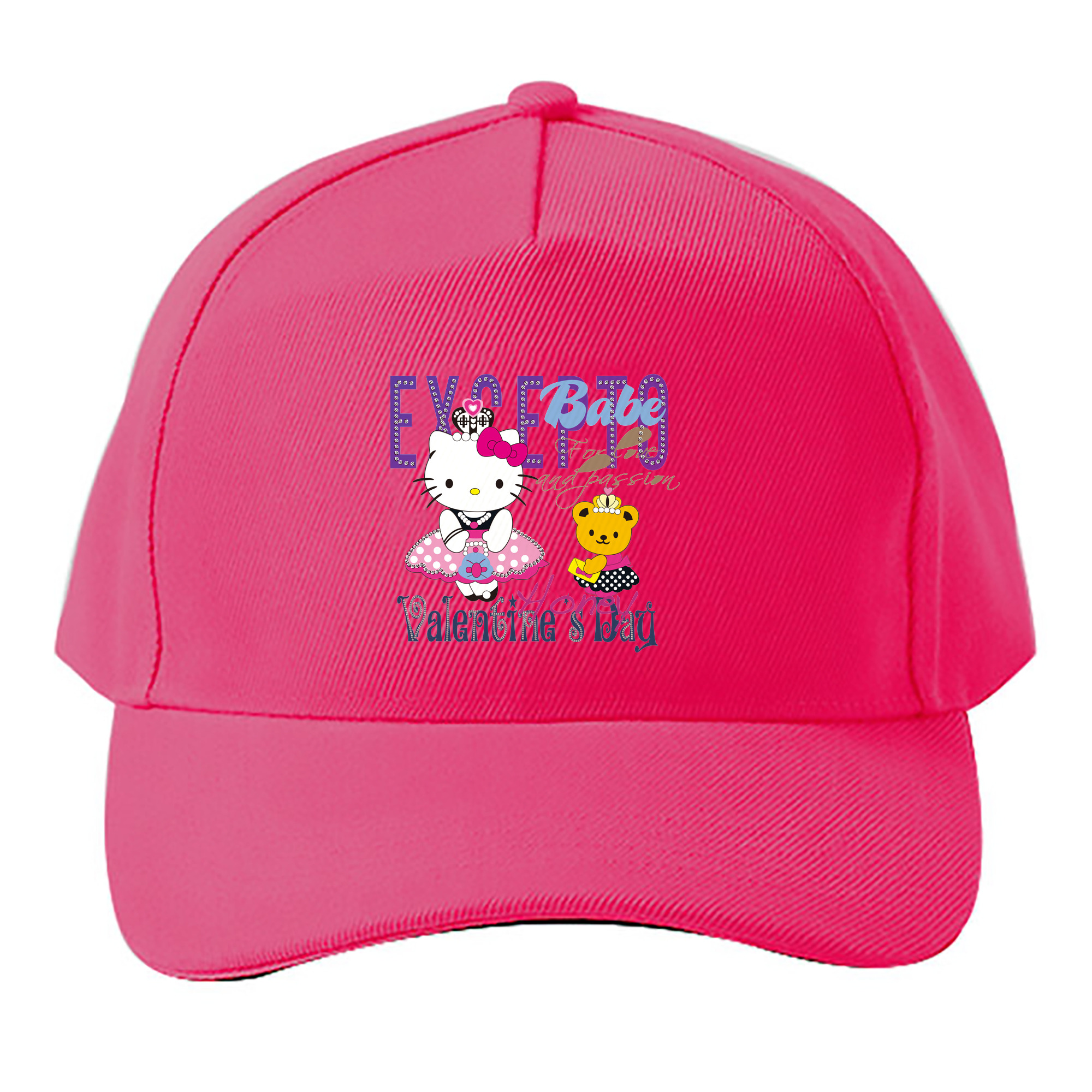 （画像用） Hello Kitty ハローキティ ベースボールキャップ 綿100％ 男女兼用 帽子 スポーツ