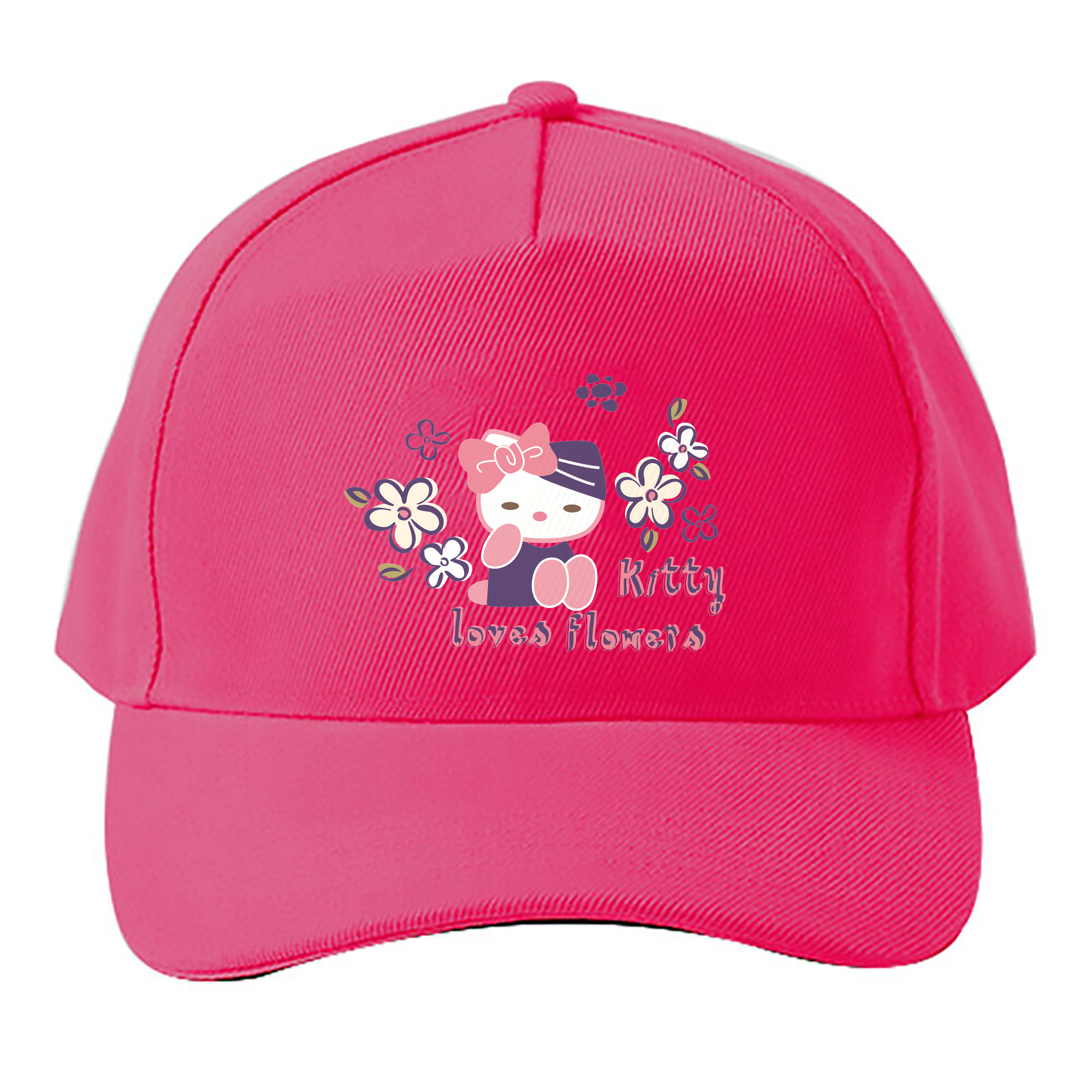 （画像用） Hello Kitty ハローキティ ベースボールキャップ 綿100％ 男女兼用 帽子 スポーツ