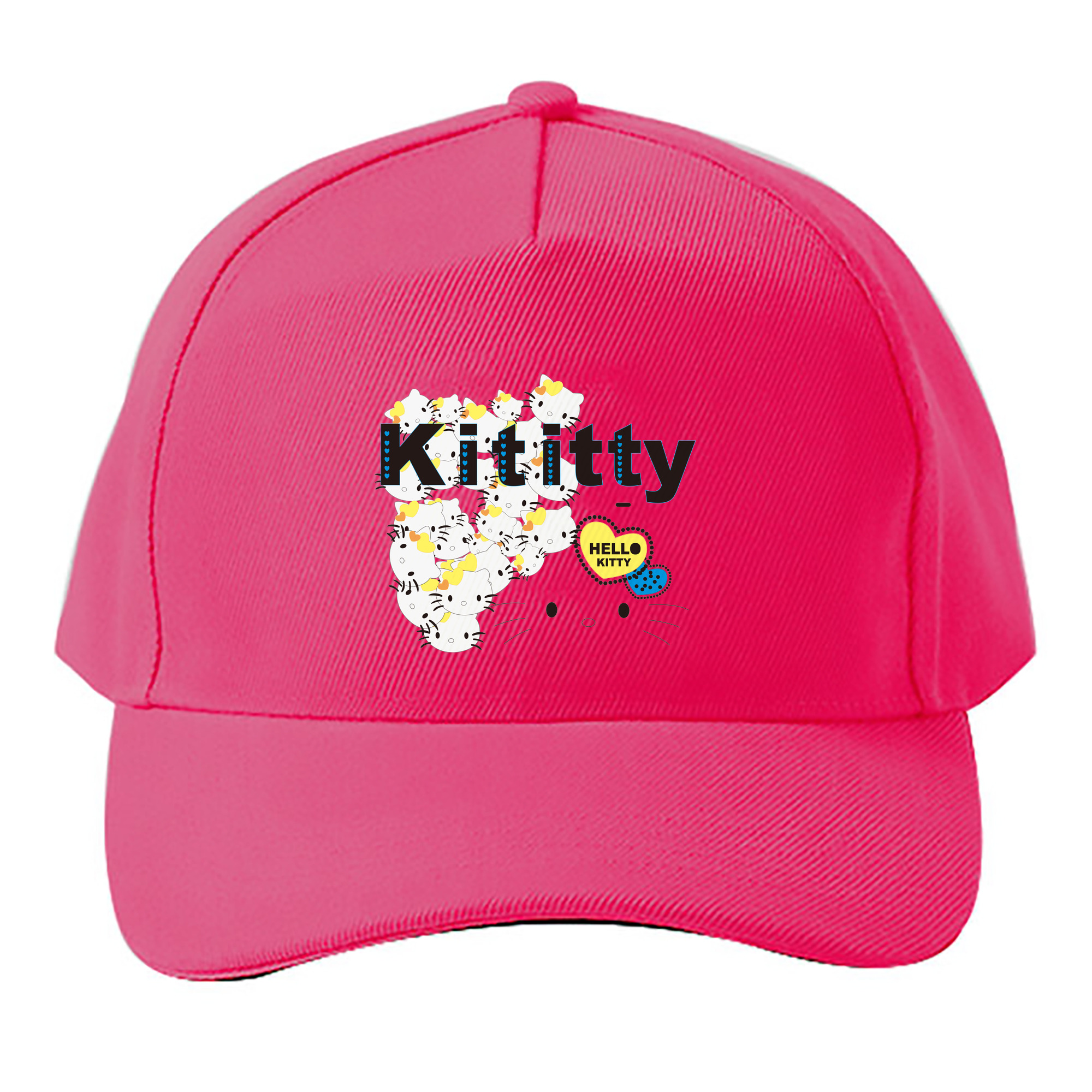 （画像用） Hello Kitty ハローキティ ベースボールキャップ 綿100％ 男女兼用 帽子 スポーツ