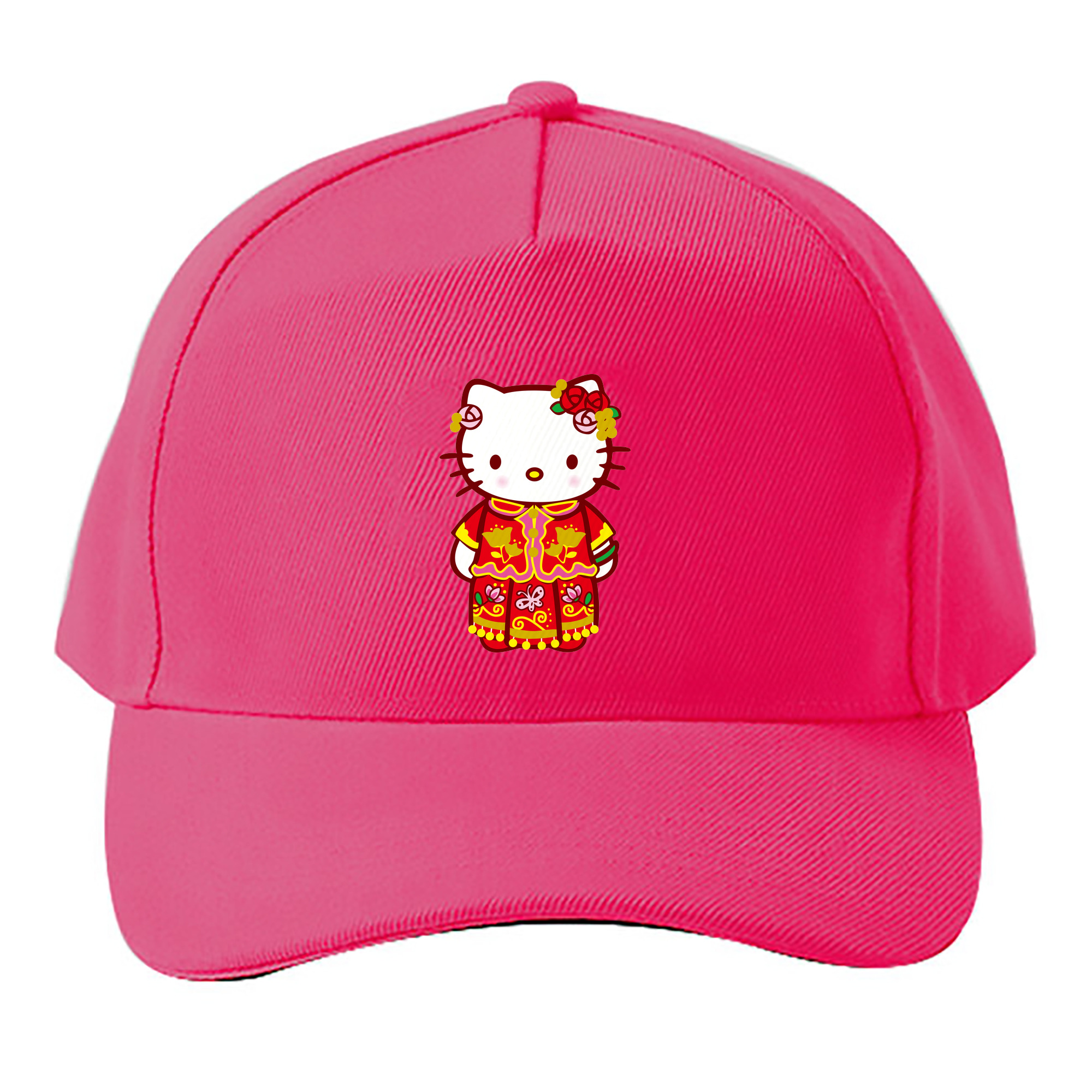 （画像用） Hello Kitty ハローキティ ベースボールキャップ 綿100％ 男女兼用 帽子 スポーツ