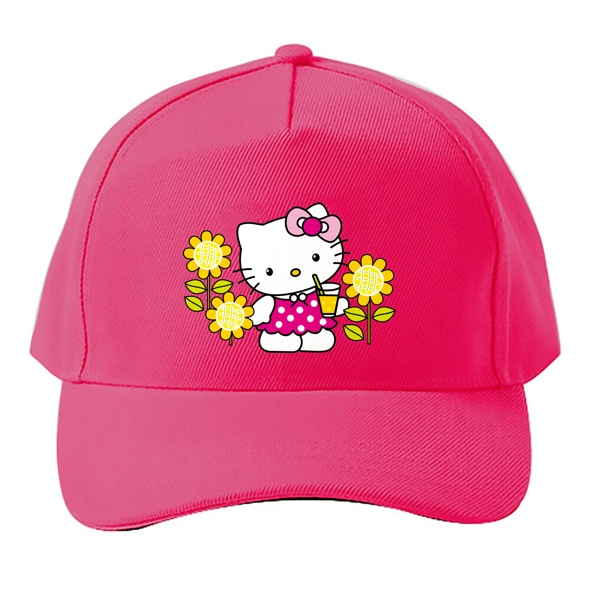 （画像用） Hello Kitty ハローキティ ベースボールキャップ 綿100％ 男女兼用 帽子 スポーツ