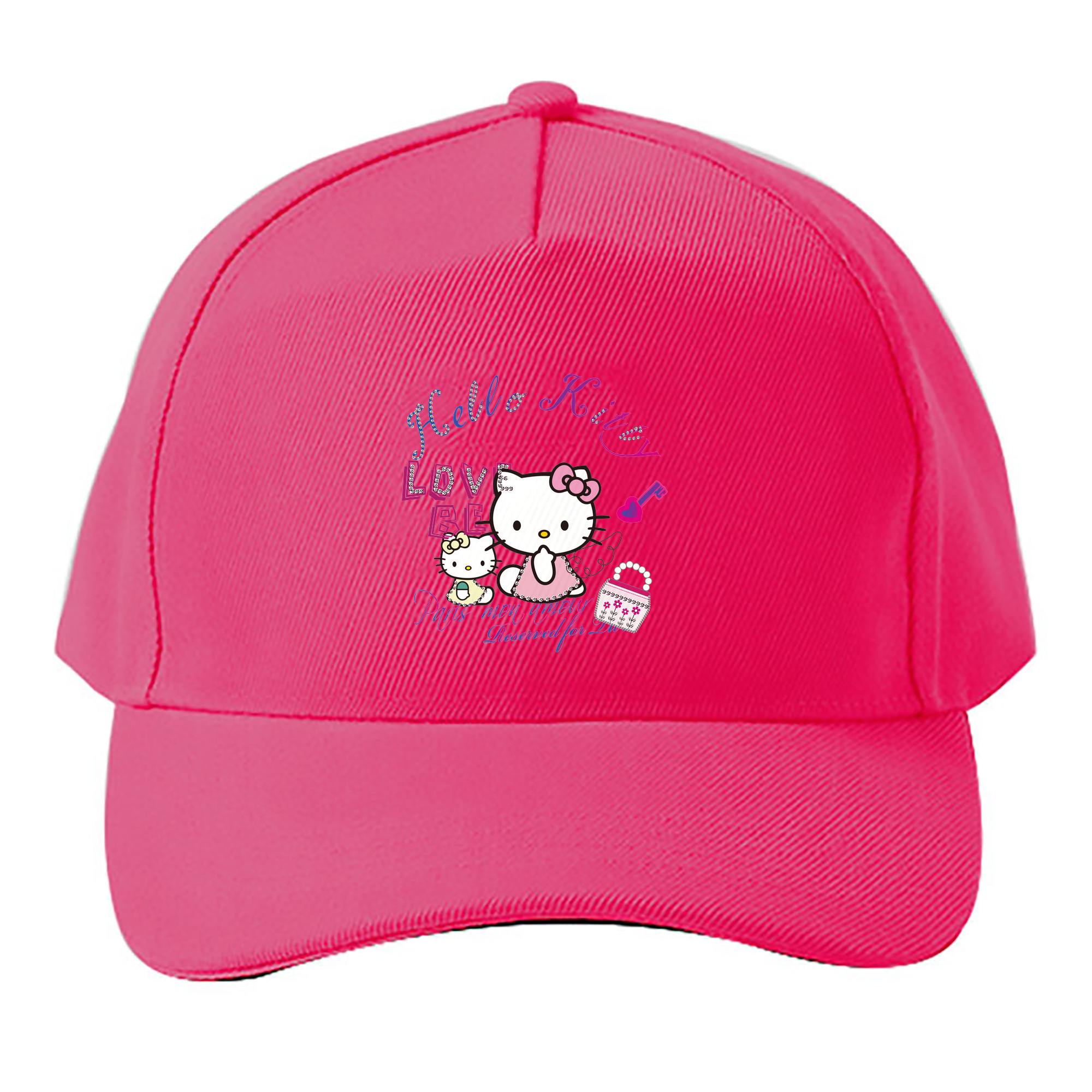 （画像用） Hello Kitty ハローキティ ベースボールキャップ 綿100％ 男女兼用 帽子 スポーツ