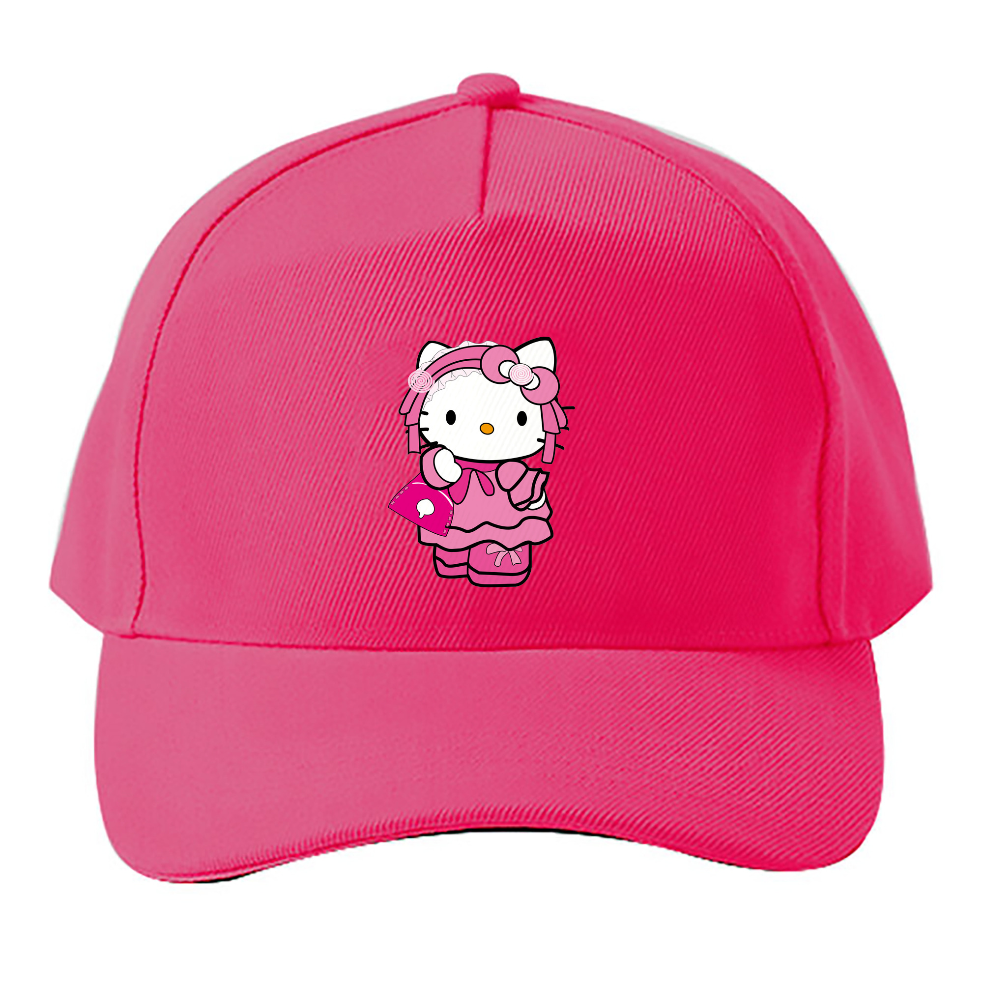 （画像用） Hello Kitty ハローキティ ベースボールキャップ 綿100％ 男女兼用 帽子 スポーツ