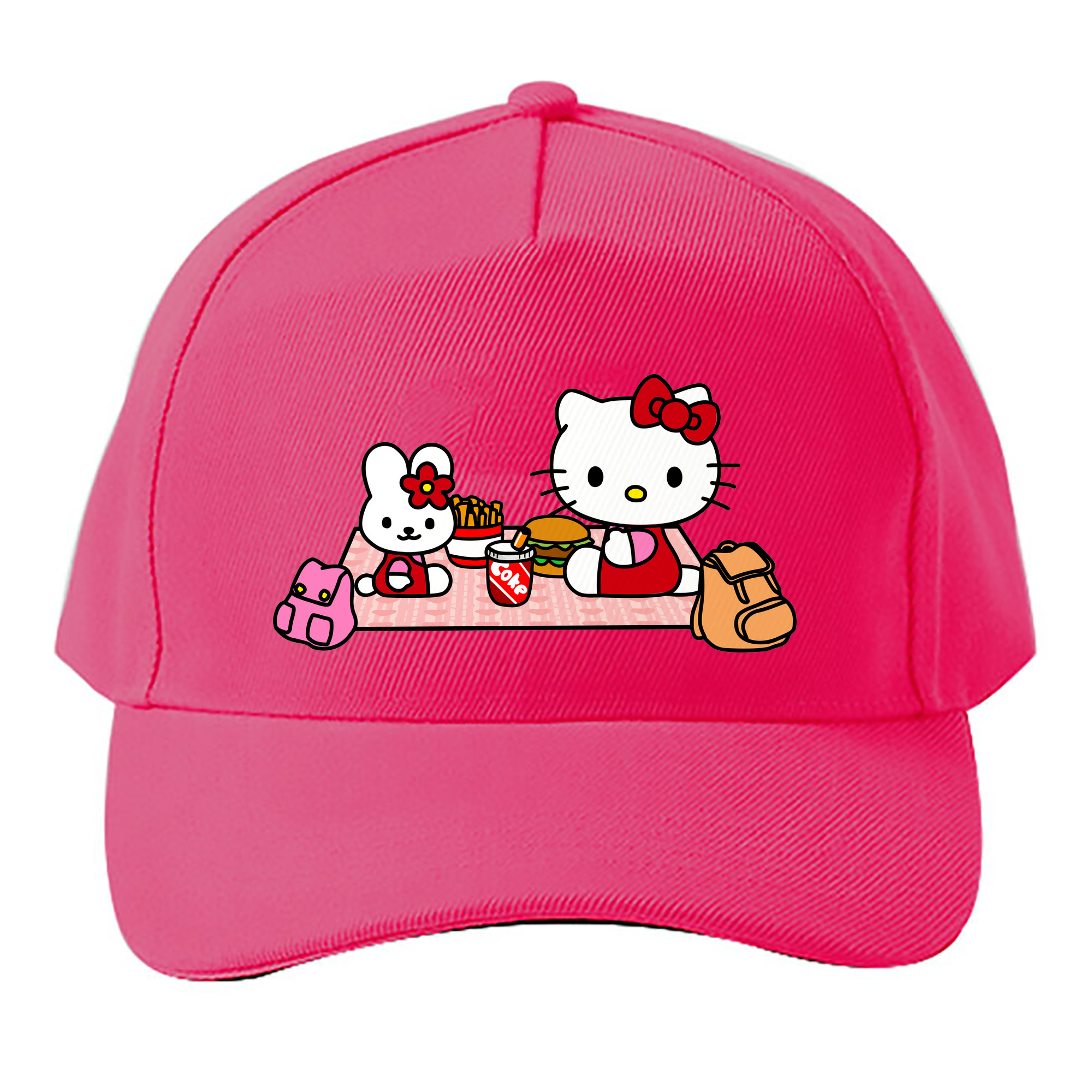 （画像用） Hello Kitty ハローキティ ベースボールキャップ 綿100％ 男女兼用 帽子 スポーツ