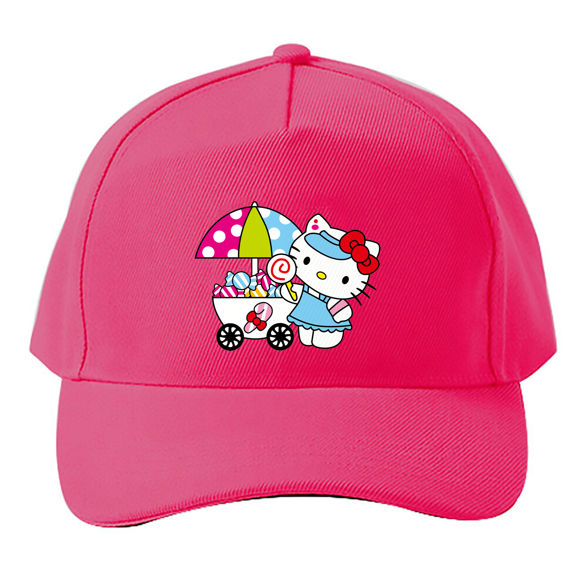 （画像用） Hello Kitty ハローキティ ベースボールキャップ 綿100％ 男女兼用 帽子 スポーツ