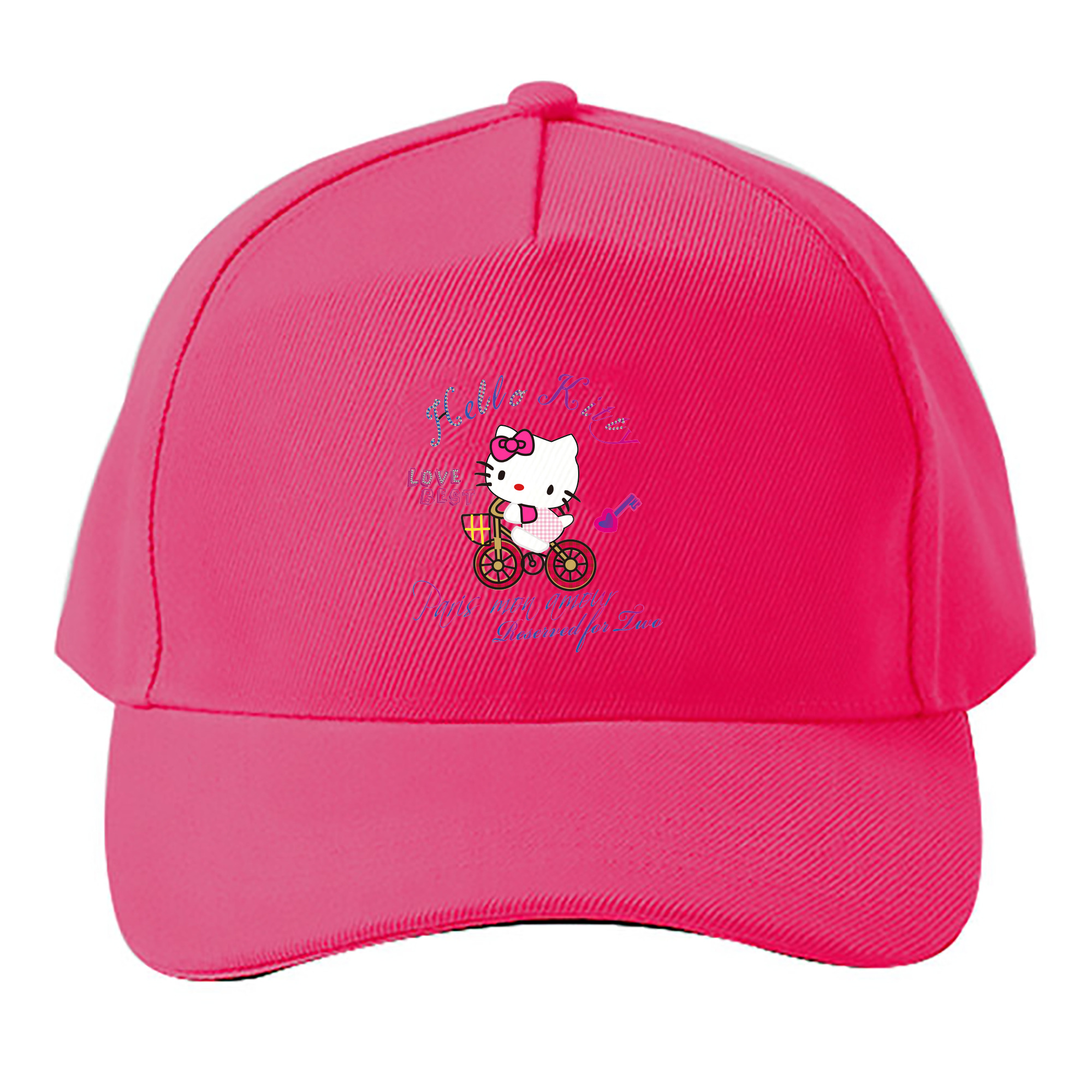 （画像用） Hello Kitty ハローキティ ベースボールキャップ 綿100％ 男女兼用 帽子 スポーツ