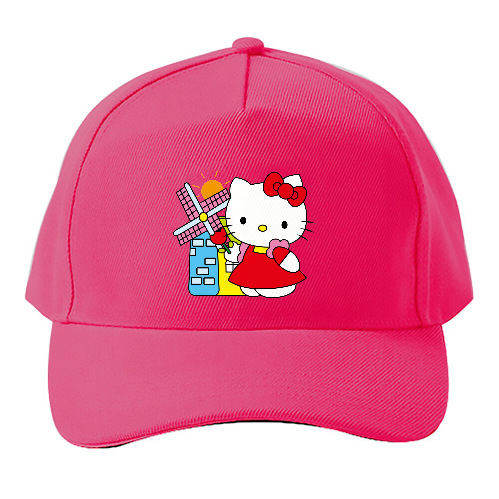 （画像用） Hello Kitty ハローキティ ベースボールキャップ 綿100％ 男女兼用 帽子 スポーツ