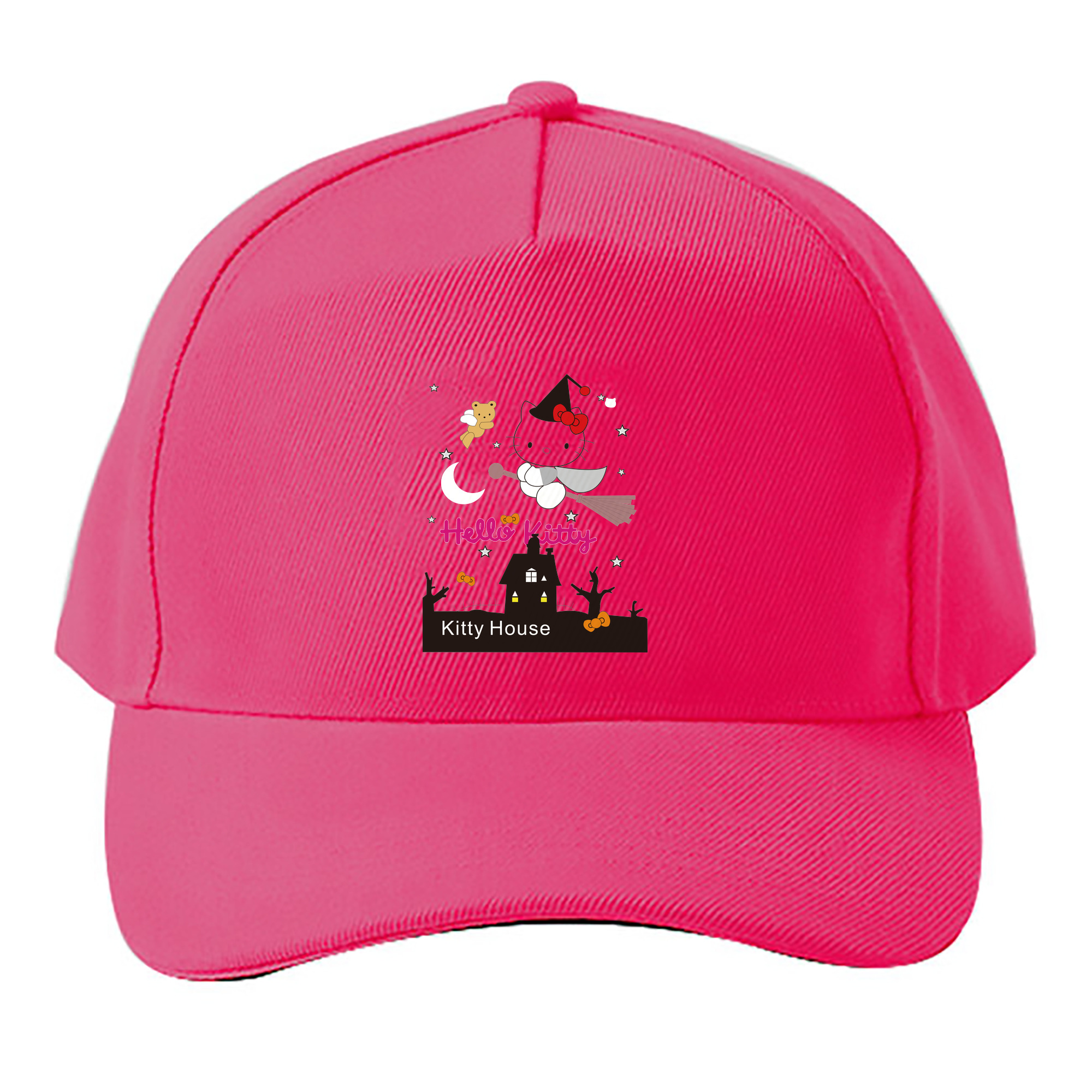 （画像用） Hello Kitty ハローキティ ベースボールキャップ 綿100％ 男女兼用 帽子 スポーツ