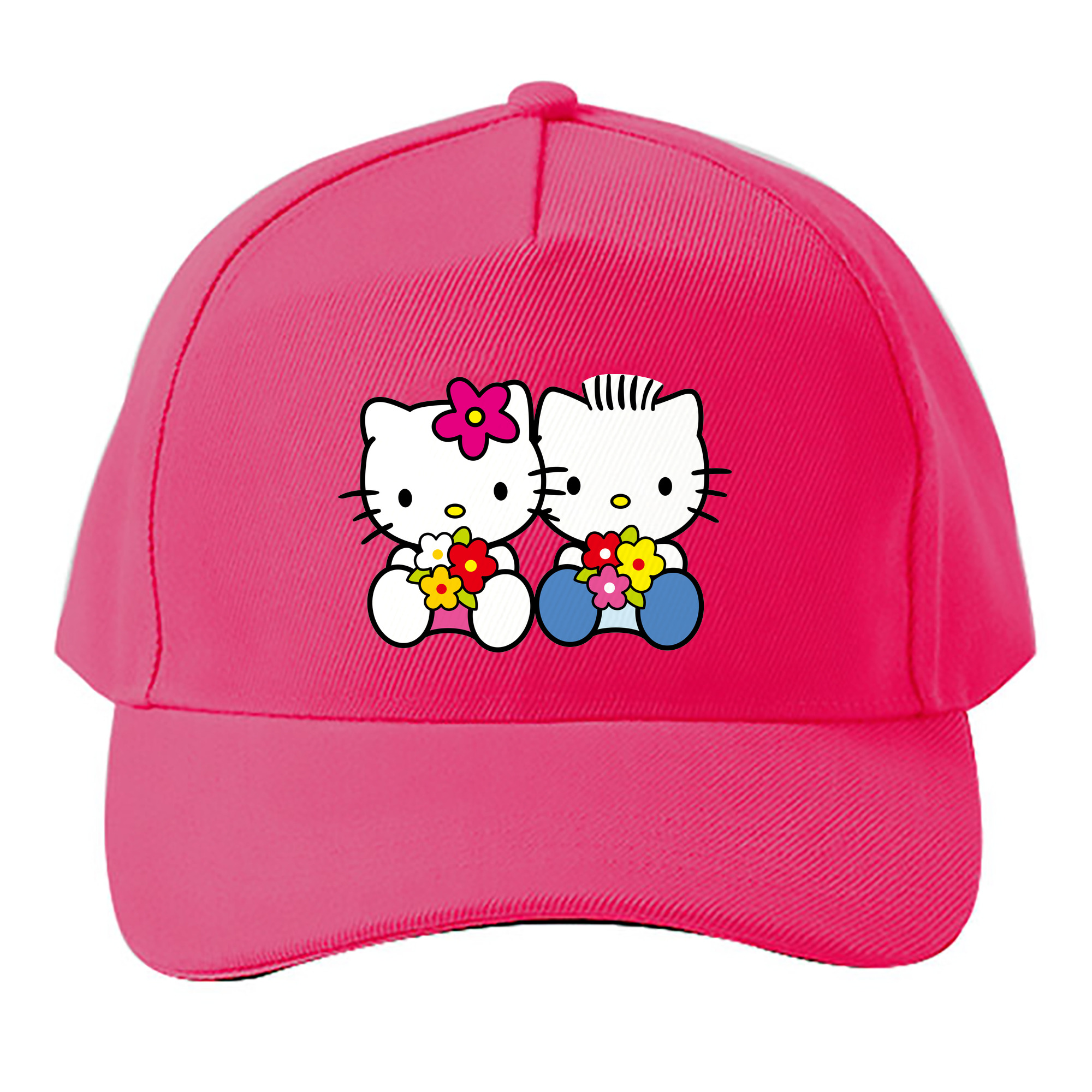（画像用） Hello Kitty ハローキティ ベースボールキャップ 綿100％ 男女兼用 帽子 スポーツ