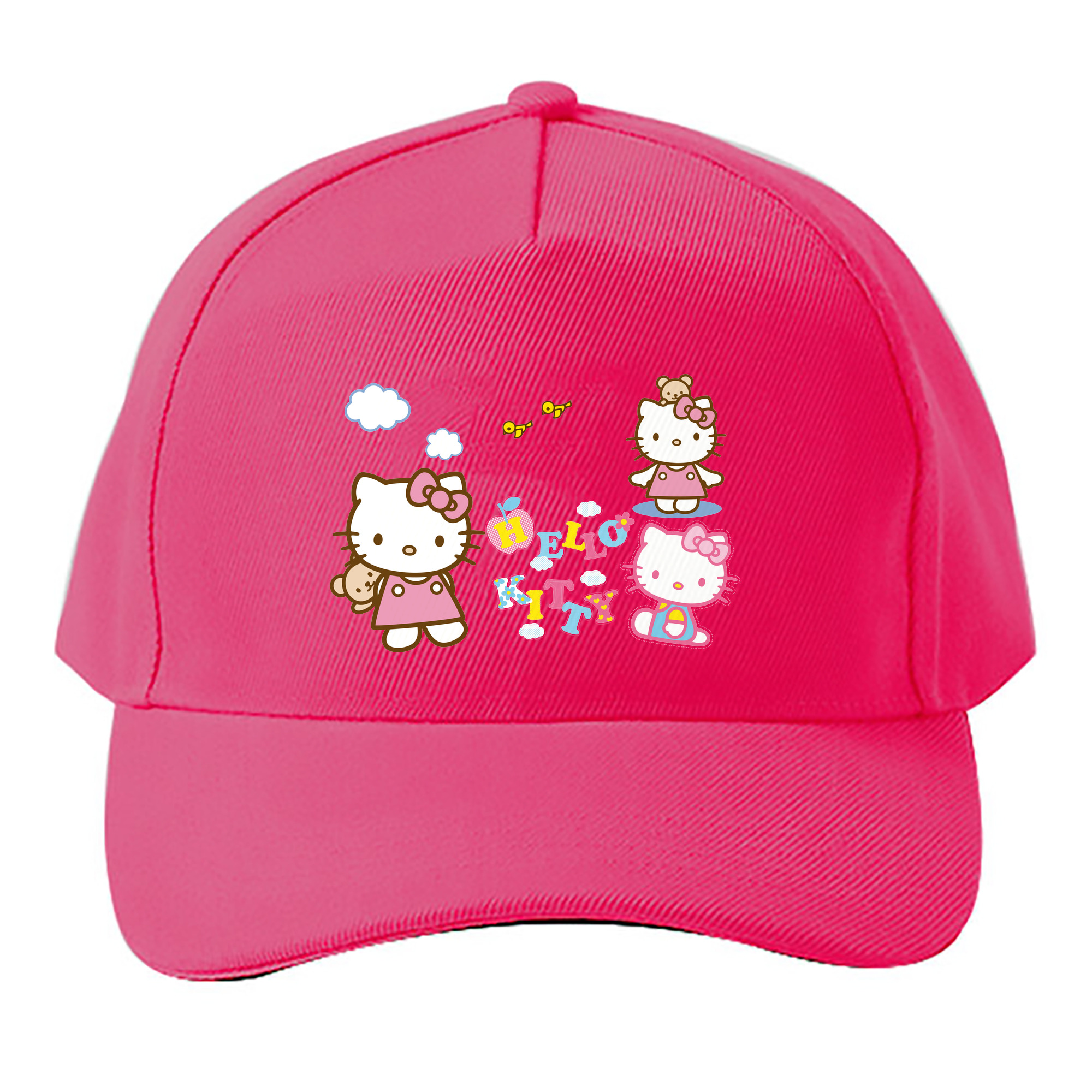 （画像用） Hello Kitty ハローキティ ベースボールキャップ 綿100％ 男女兼用 帽子 スポーツ