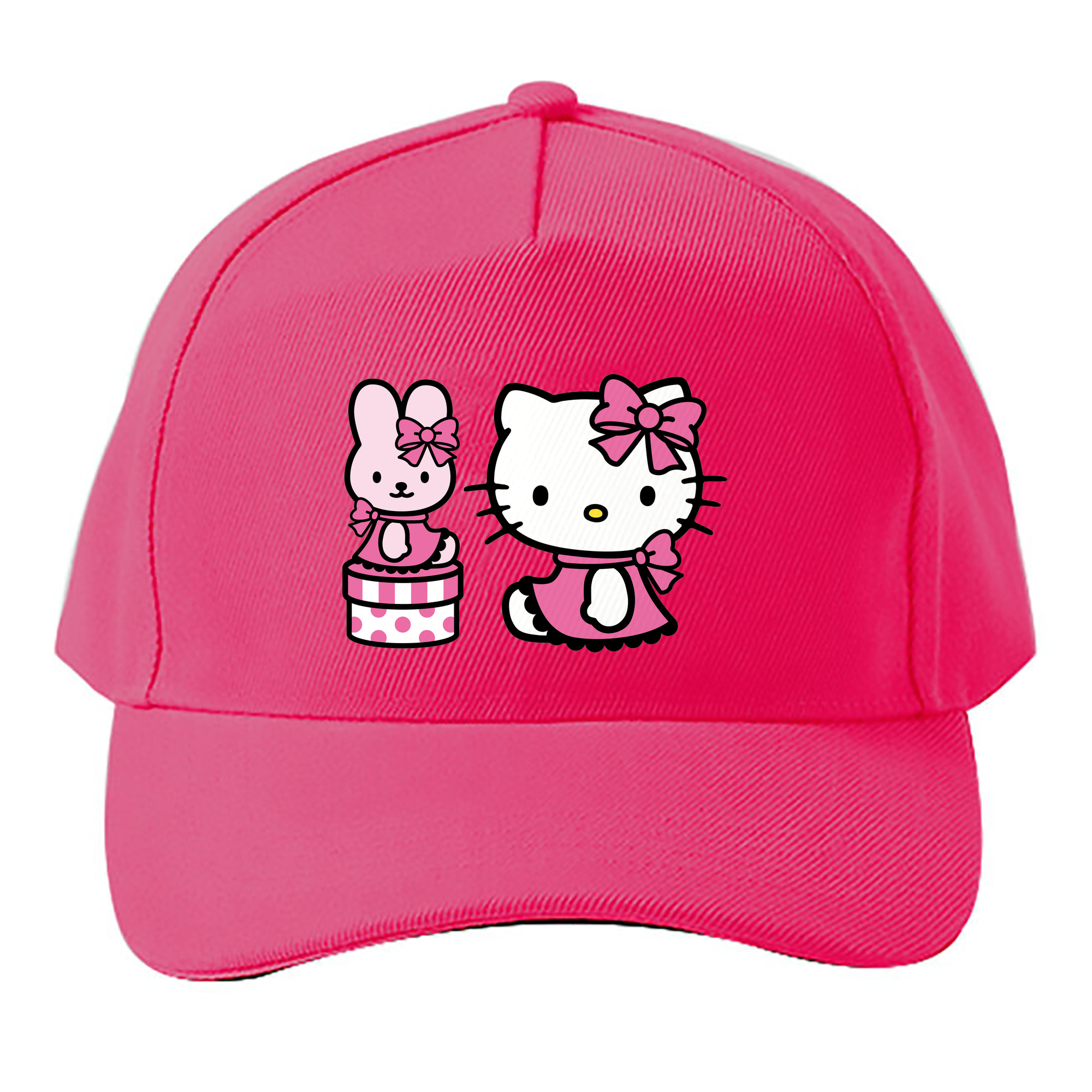 （画像用） Hello Kitty ハローキティ ベースボールキャップ 綿100％ 男女兼用 帽子 スポーツ