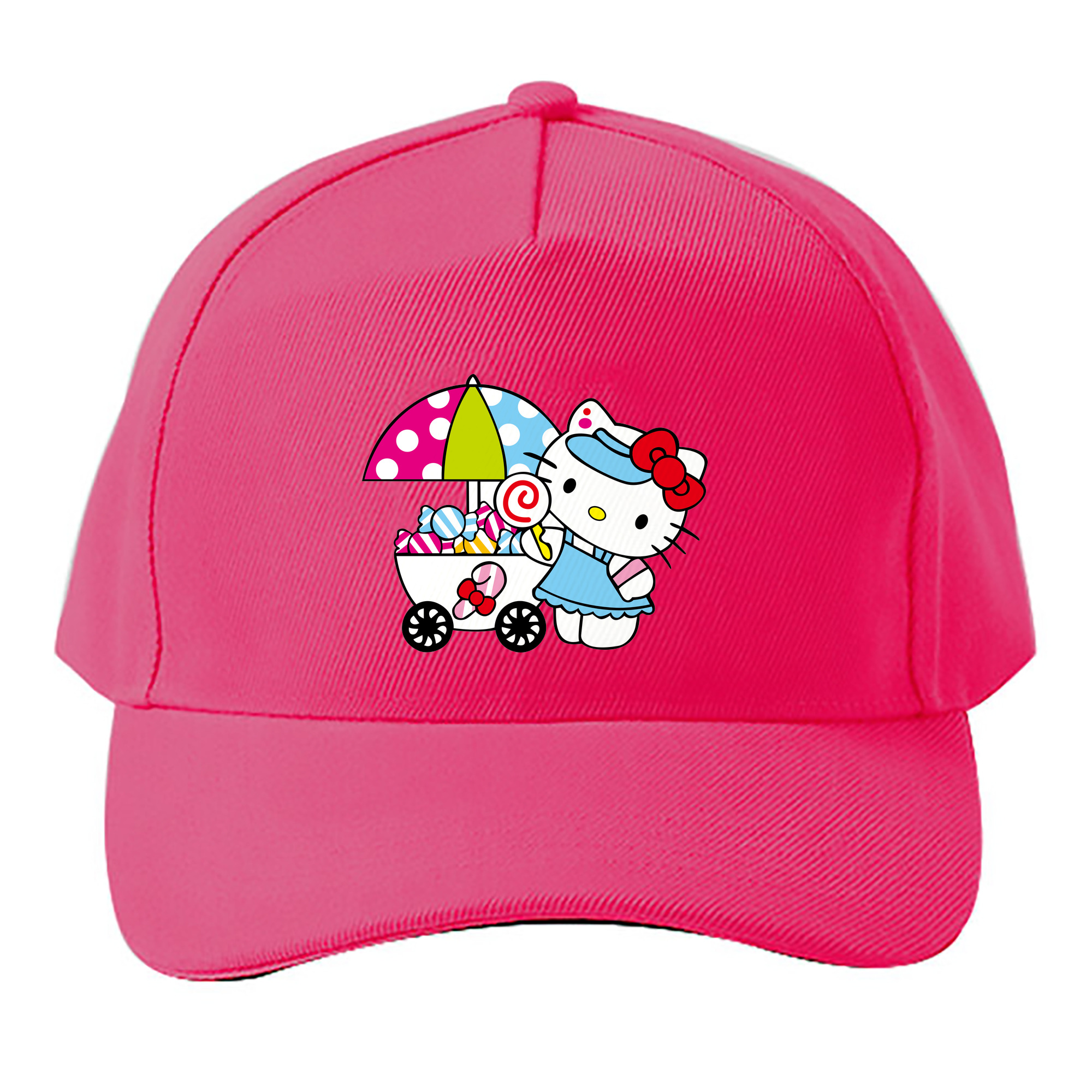 （画像用） Hello Kitty ハローキティ ベースボールキャップ 綿100％ 男女兼用 帽子 スポーツ