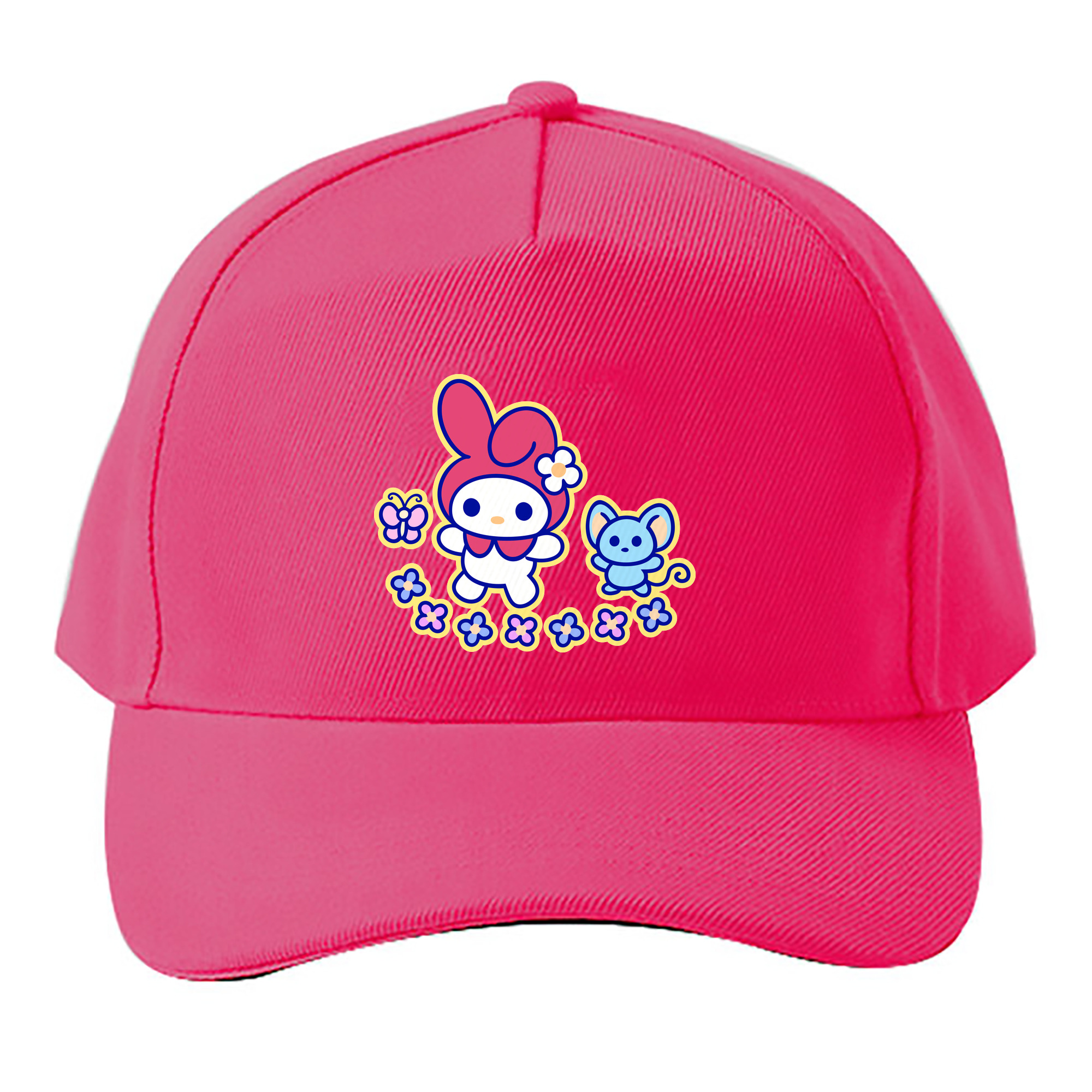（画像用） Hello Kitty ハローキティ ベースボールキャップ 綿100％ 男女兼用 帽子 スポーツ