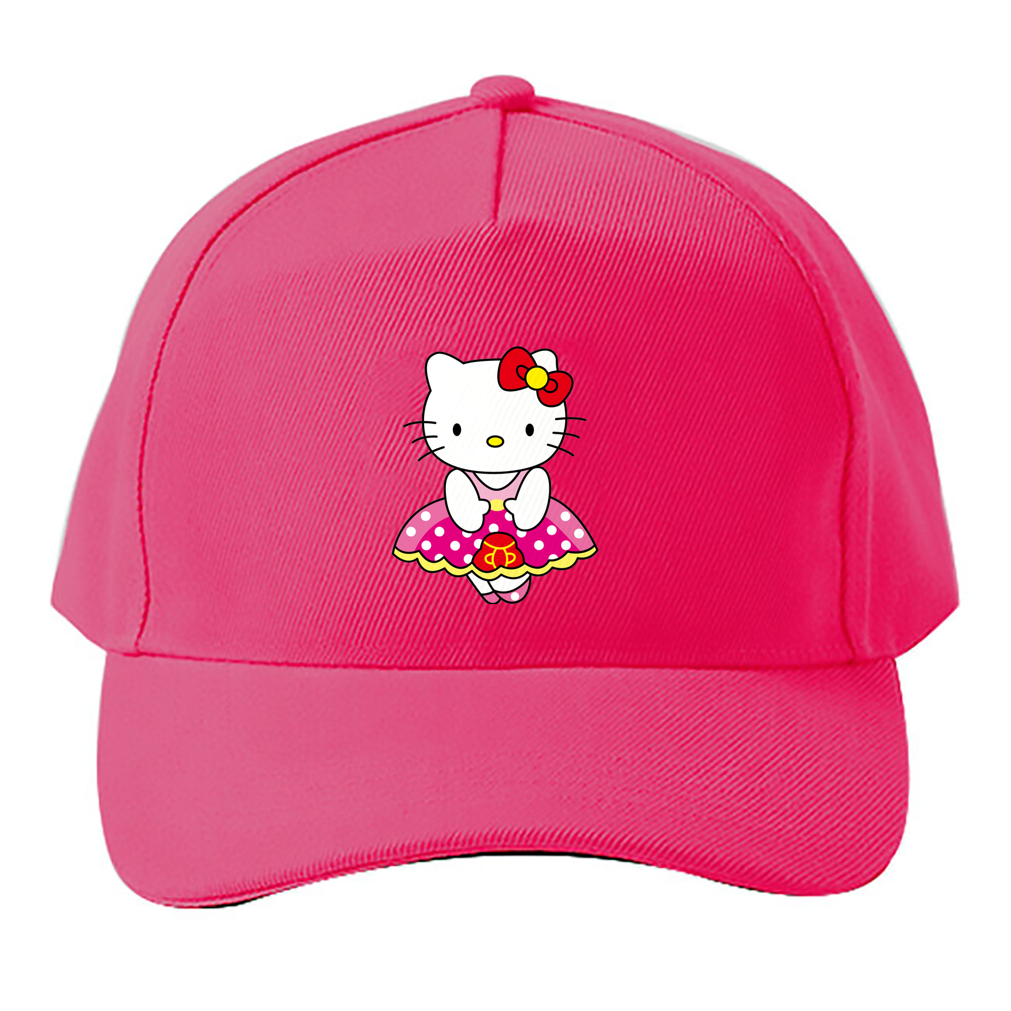 （画像用） Hello Kitty ハローキティ ベースボールキャップ 綿100％ 男女兼用 帽子 スポーツ