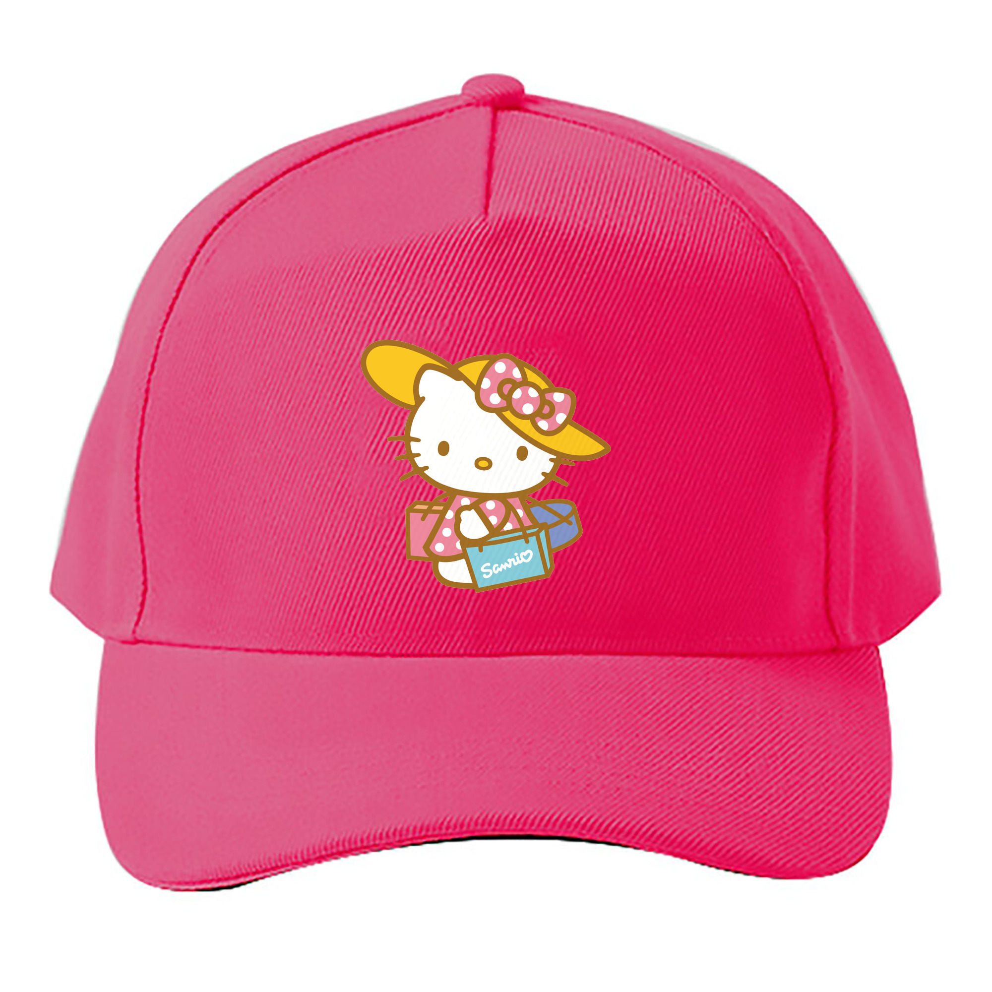 （画像用） Hello Kitty ハローキティ ベースボールキャップ 綿100％ 男女兼用 帽子 スポーツ