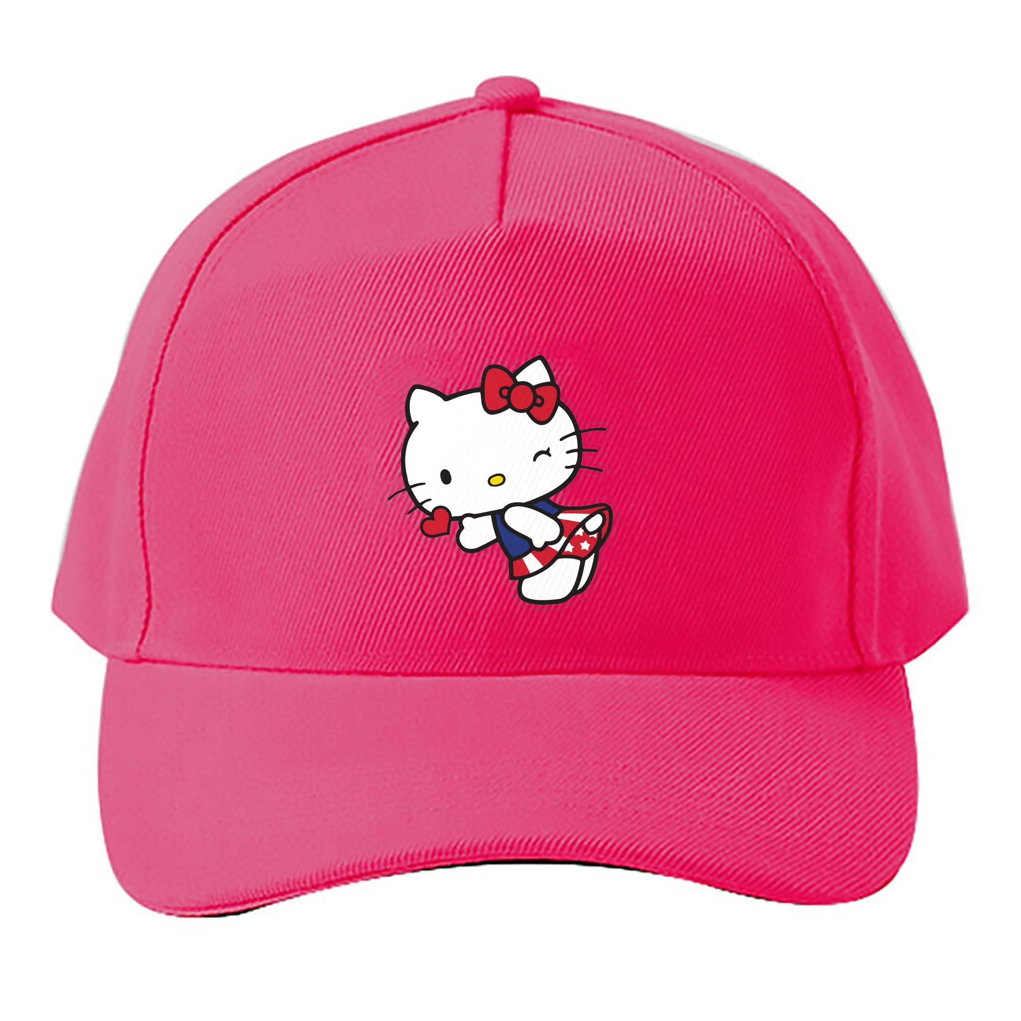 （画像用） Hello Kitty ハローキティ ベースボールキャップ 綿100％ 男女兼用 帽子 スポーツ
