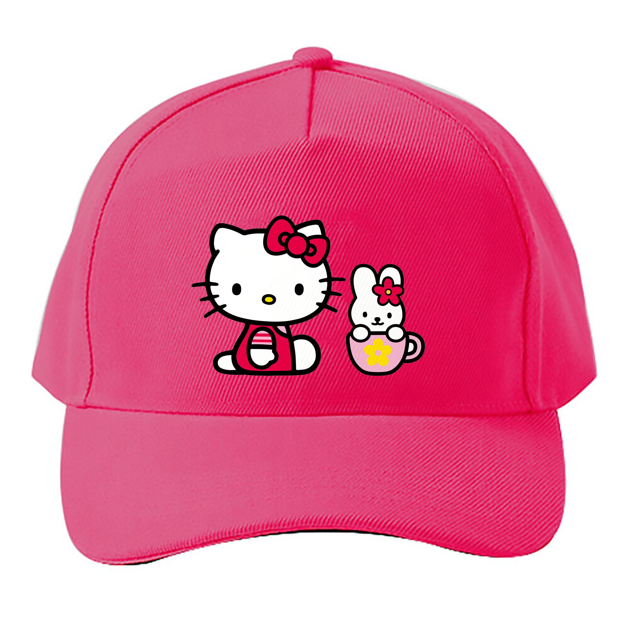 （画像用） Hello Kitty ハローキティ ベースボールキャップ 綿100％ 男女兼用 帽子 スポーツ