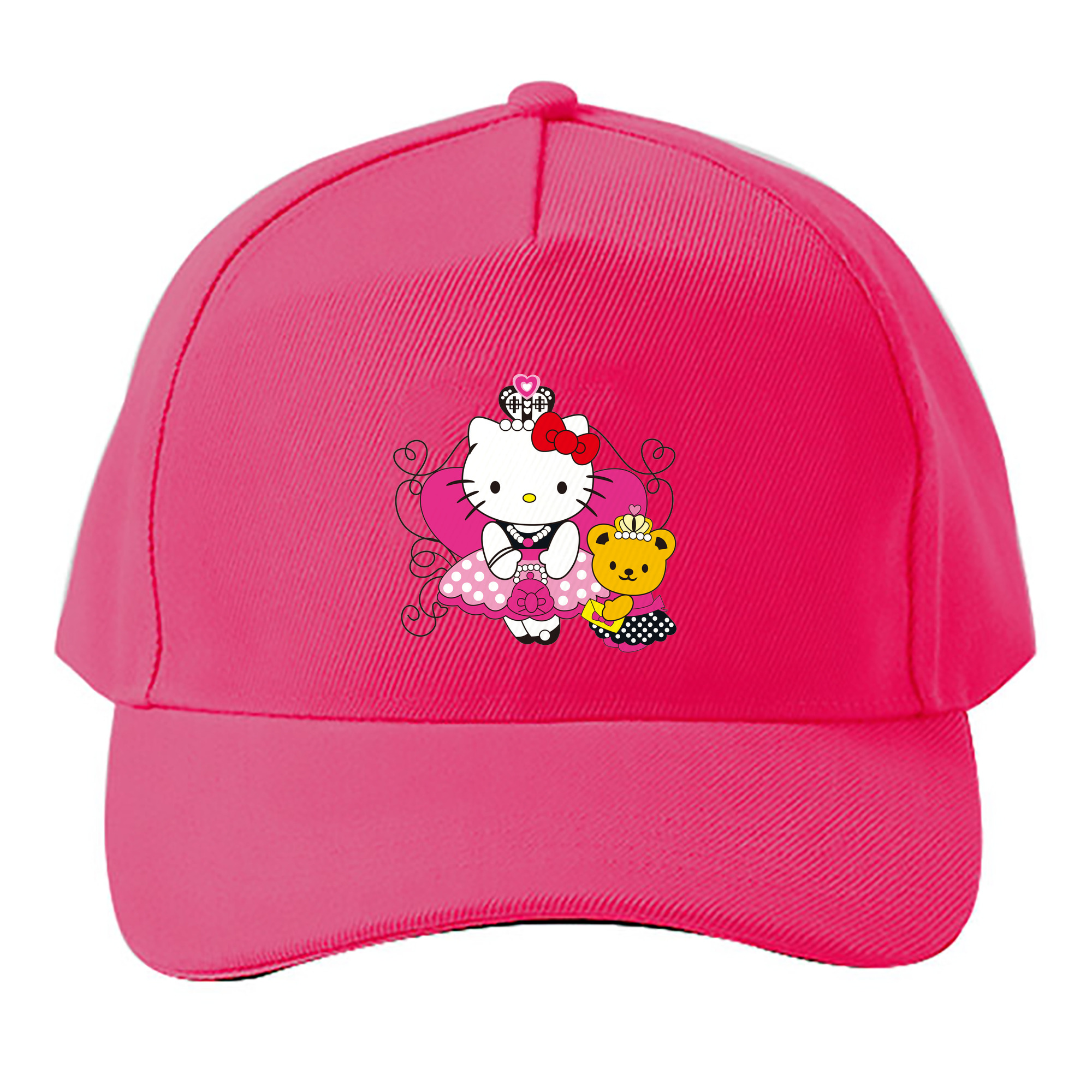 （画像用） Hello Kitty ハローキティ ベースボールキャップ 綿100％ 男女兼用 帽子 スポーツ