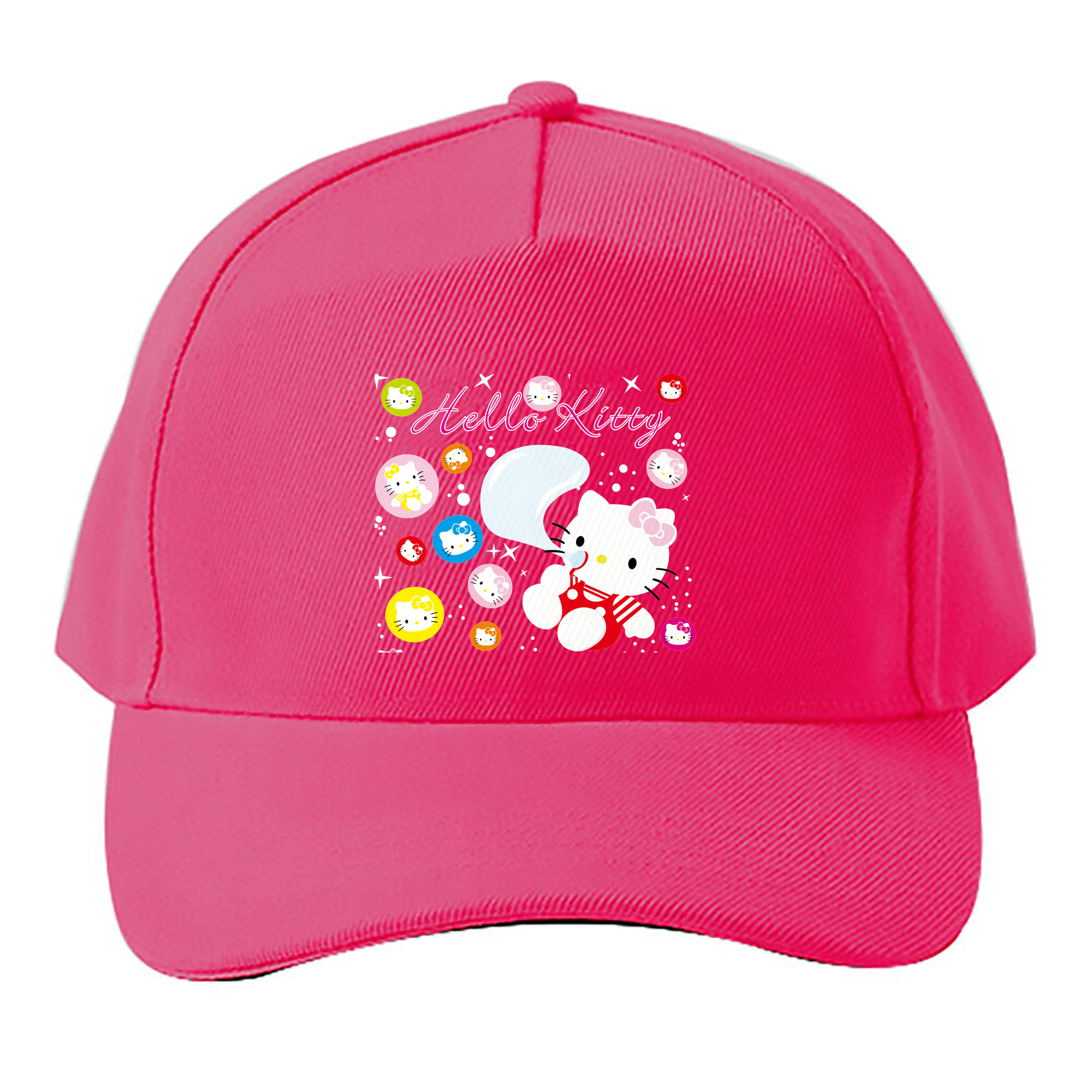 （画像用） Hello Kitty ハローキティ ベースボールキャップ 綿100％ 男女兼用 帽子 スポーツ