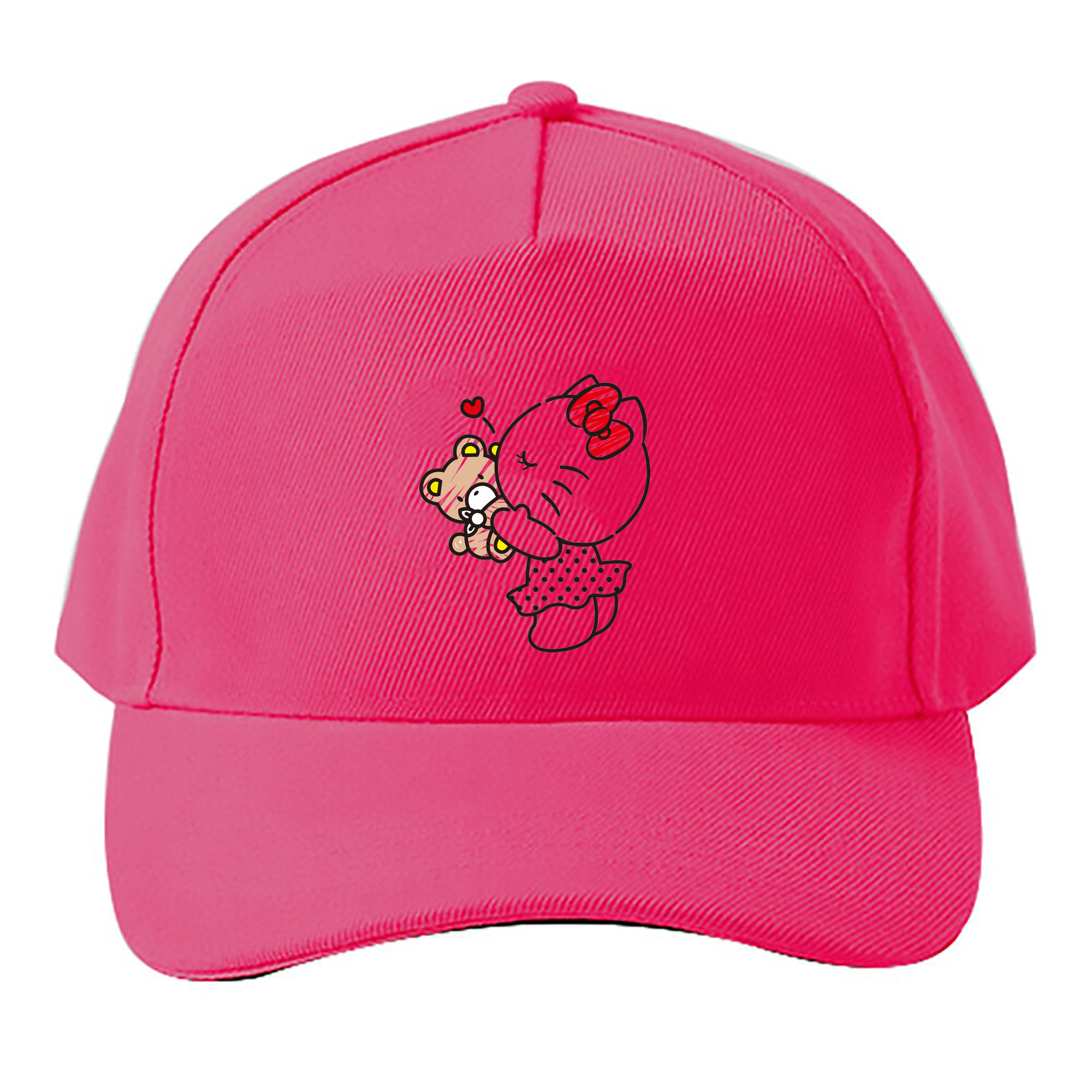 （画像用） Hello Kitty ハローキティ ベースボールキャップ 綿100％ 男女兼用 帽子 スポーツ