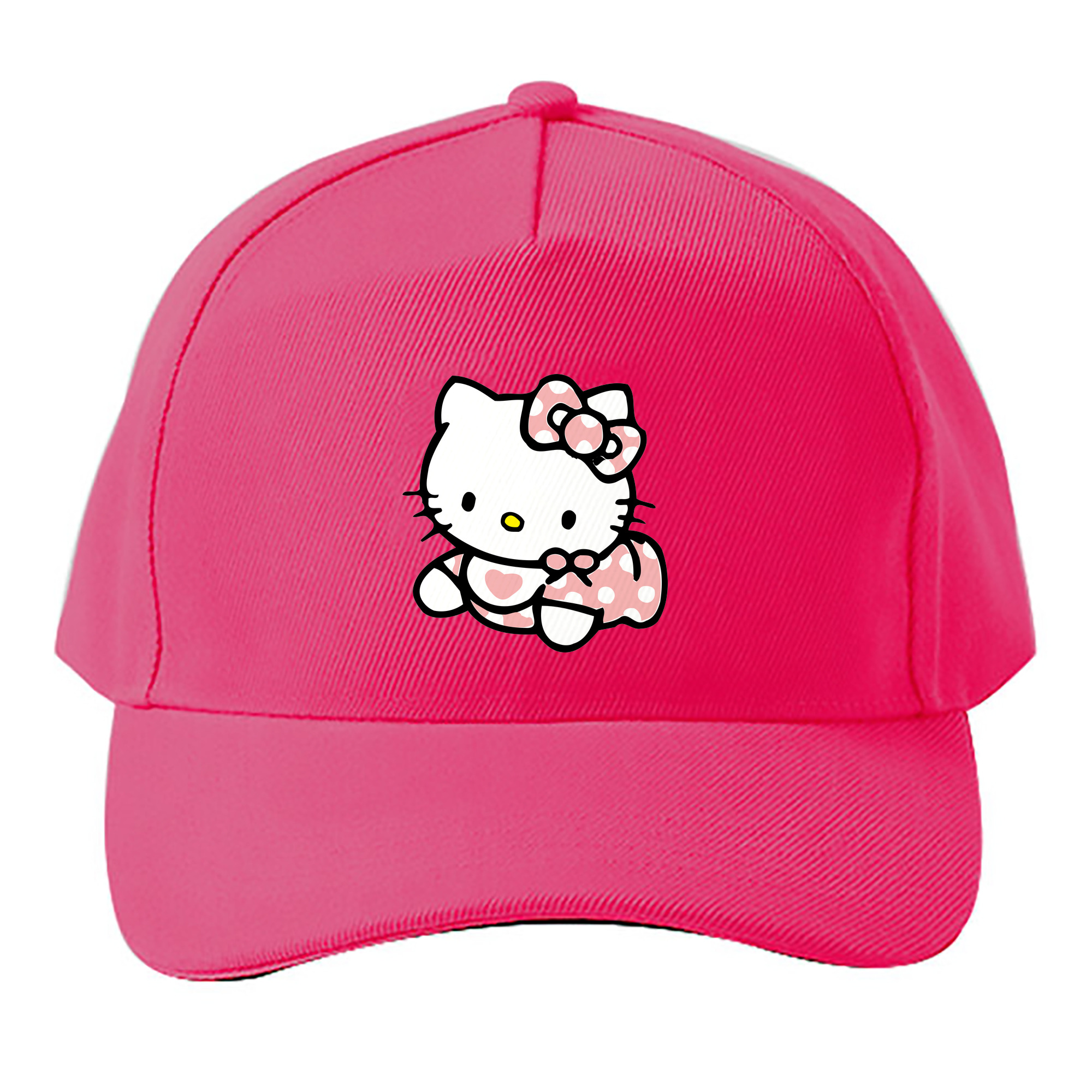 （画像用） Hello Kitty ハローキティ ベースボールキャップ 綿100％ 男女兼用 帽子 スポーツ