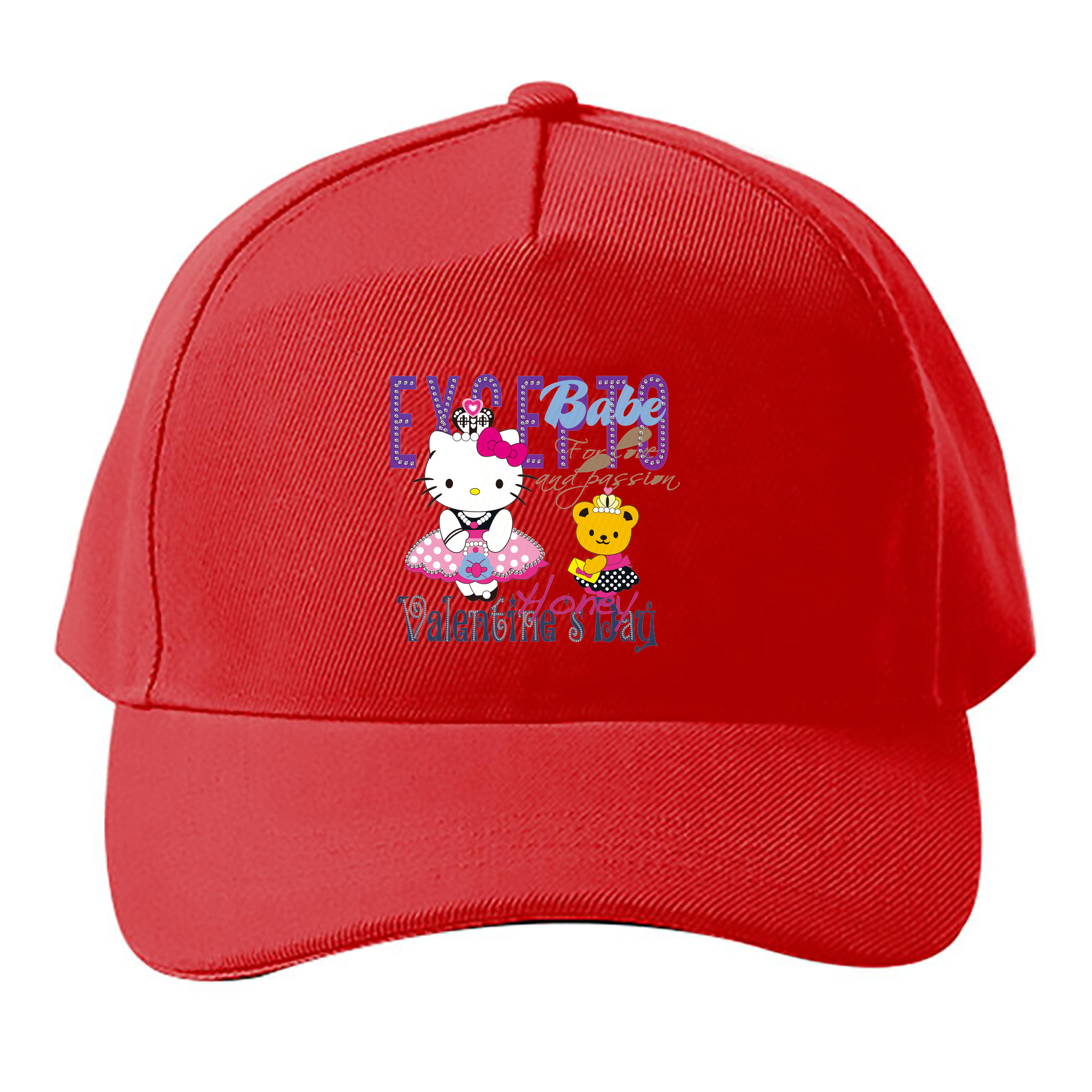 （画像用） Hello Kitty ハローキティ ベースボールキャップ 綿100％ 男女兼用 帽子 スポーツ