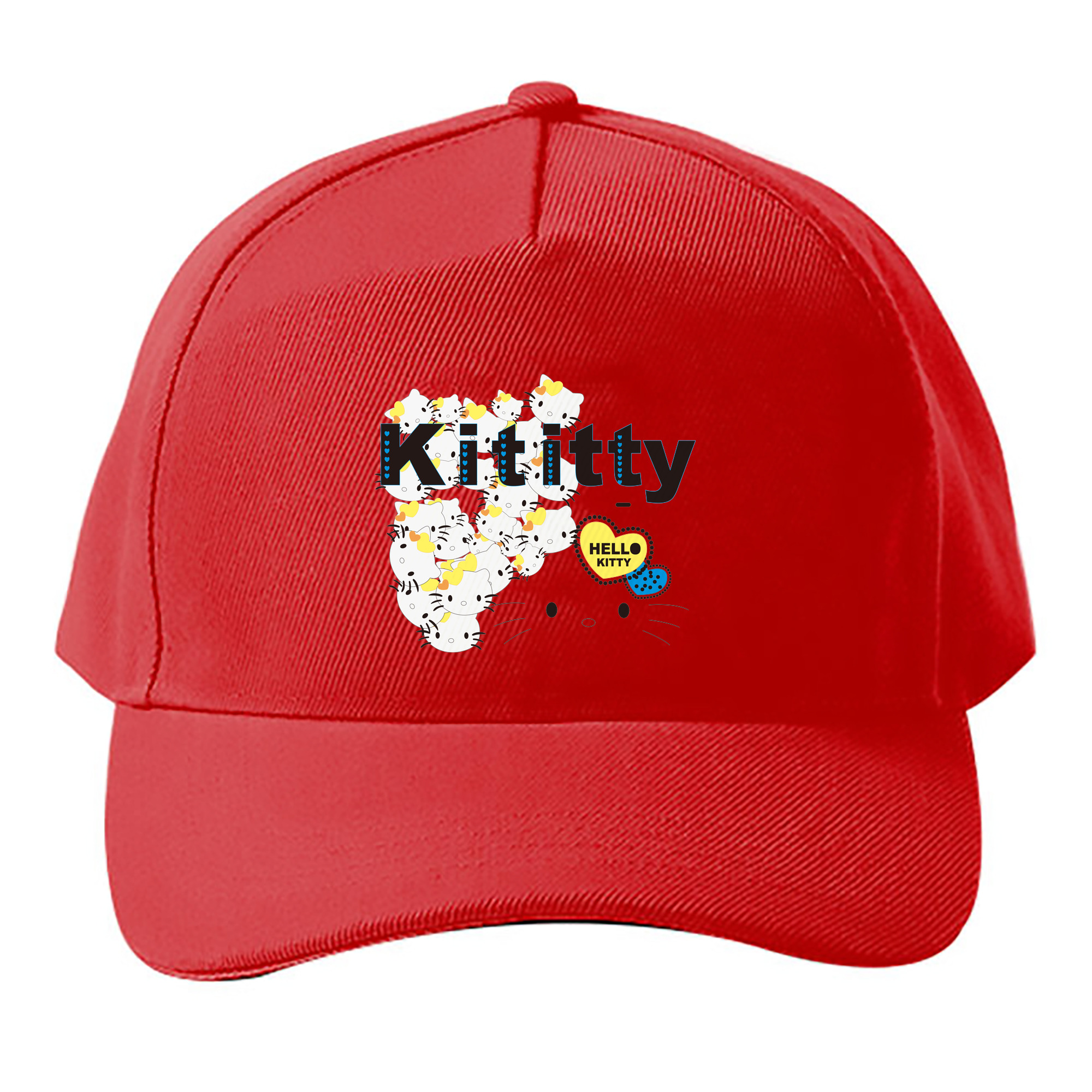 （画像用） Hello Kitty ハローキティ ベースボールキャップ 綿100％ 男女兼用 帽子 スポーツ