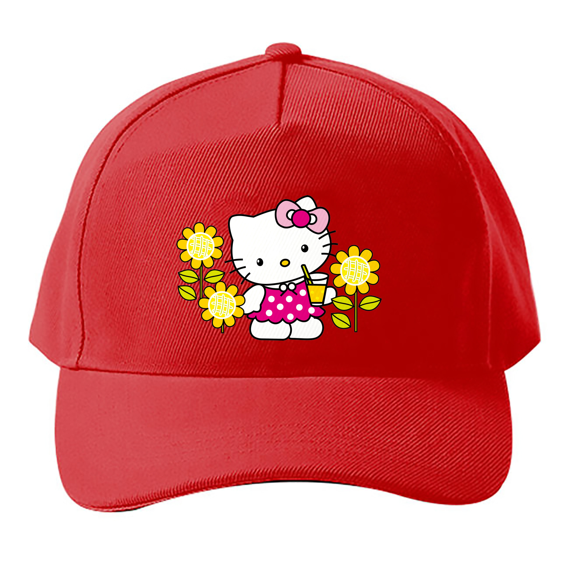 （画像用） Hello Kitty ハローキティ ベースボールキャップ 綿100％ 男女兼用 帽子 スポーツ