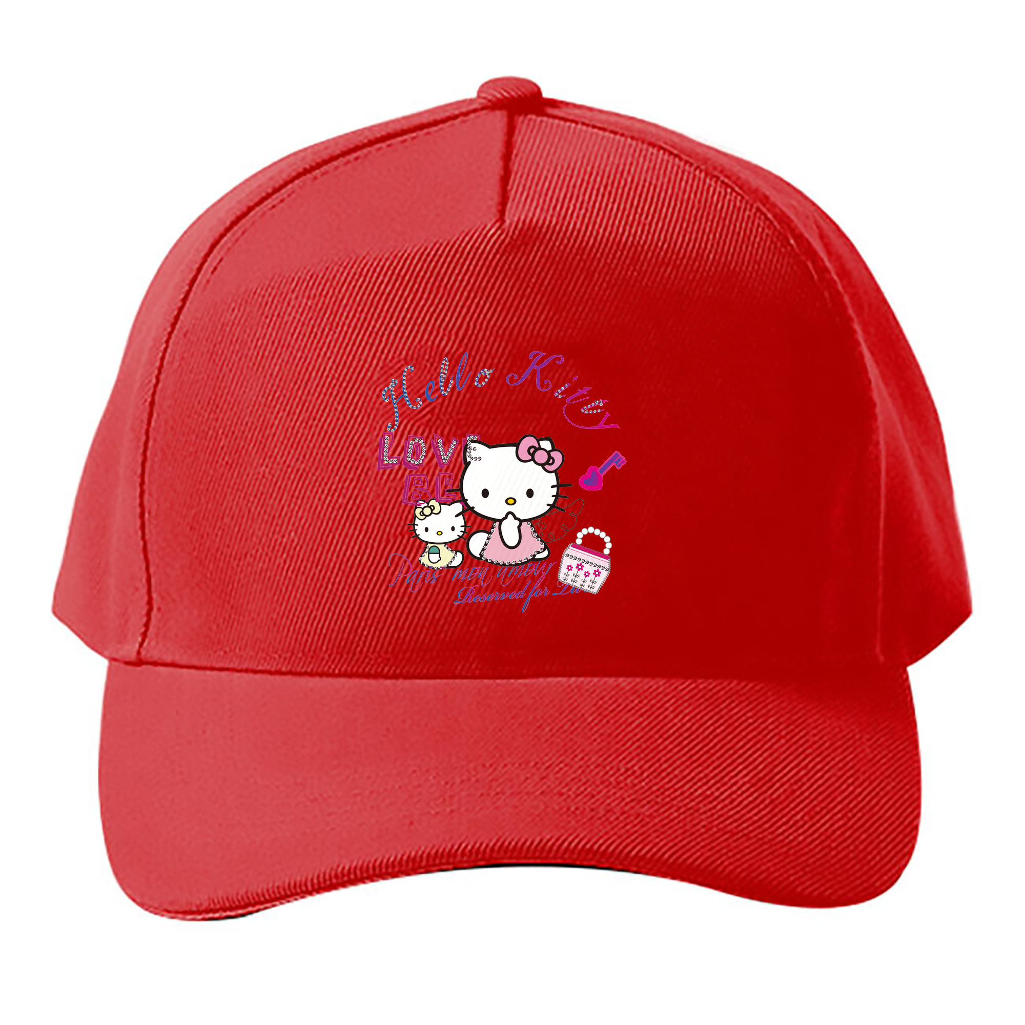 （画像用） Hello Kitty ハローキティ ベースボールキャップ 綿100％ 男女兼用 帽子 スポーツ