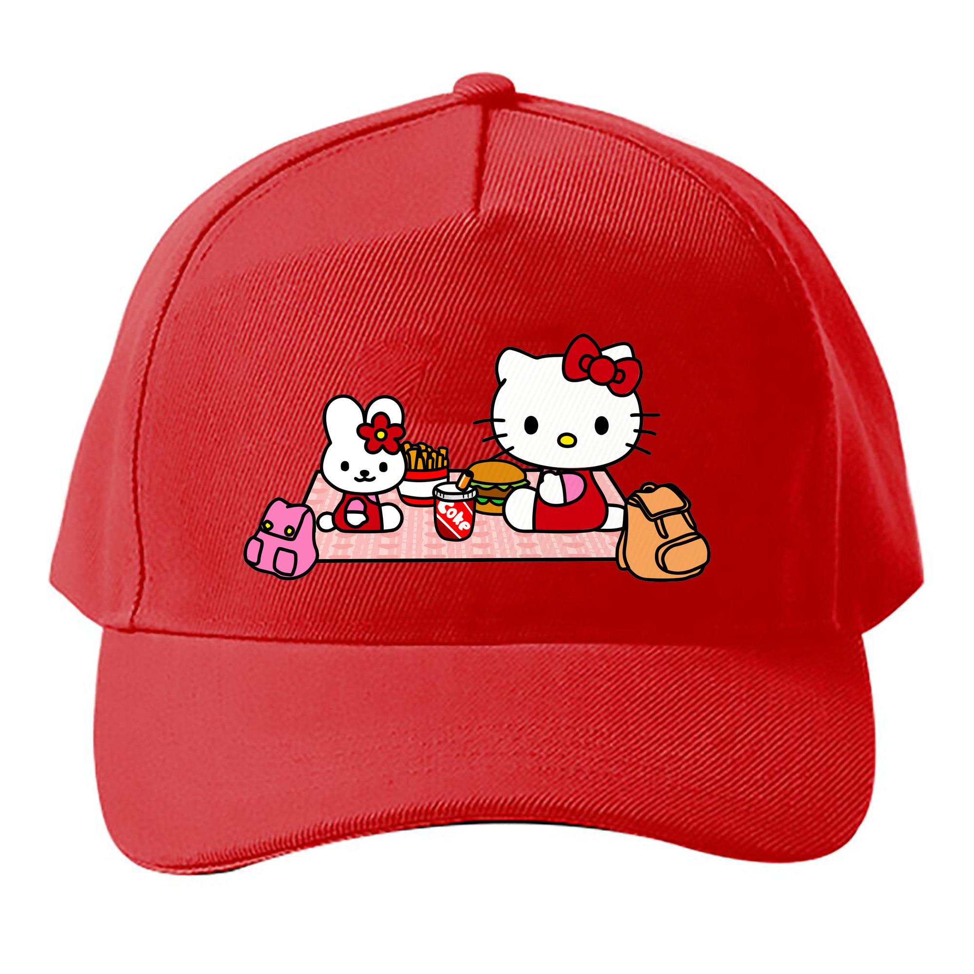 （画像用） Hello Kitty ハローキティ ベースボールキャップ 綿100％ 男女兼用 帽子 スポーツ
