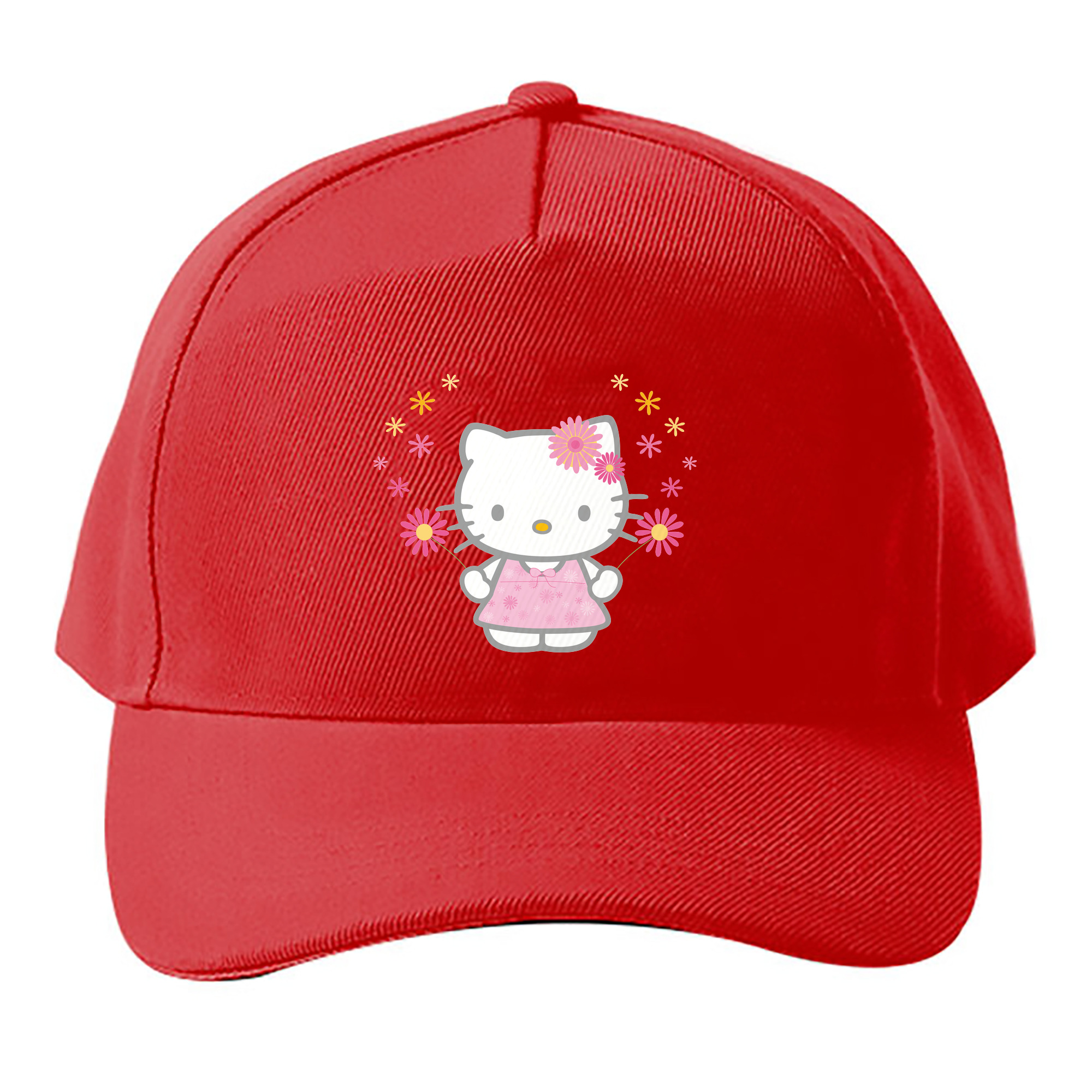 （画像用） Hello Kitty ハローキティ ベースボールキャップ 綿100％ 男女兼用 帽子 スポーツ