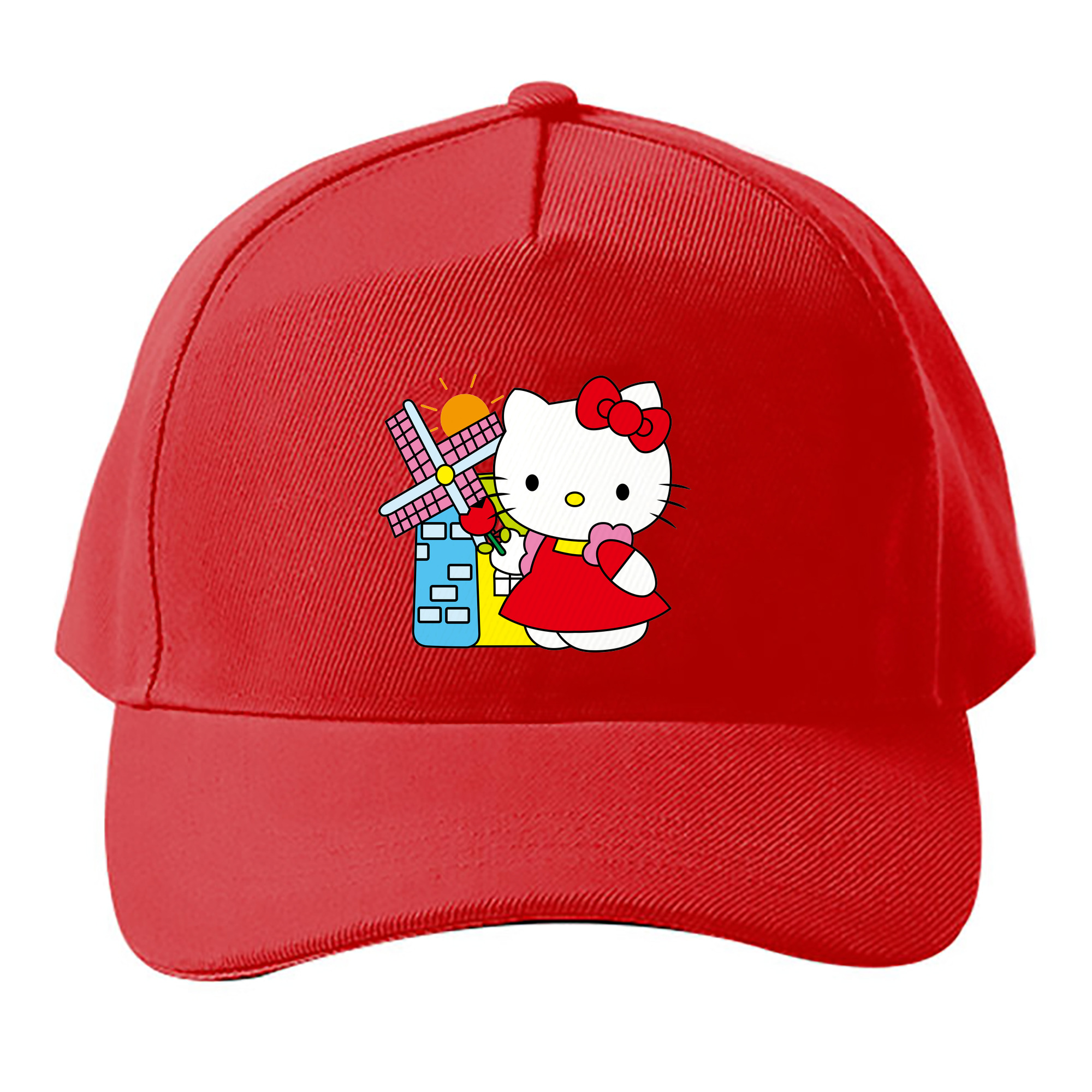 （画像用） Hello Kitty ハローキティ ベースボールキャップ 綿100％ 男女兼用 帽子 スポーツ