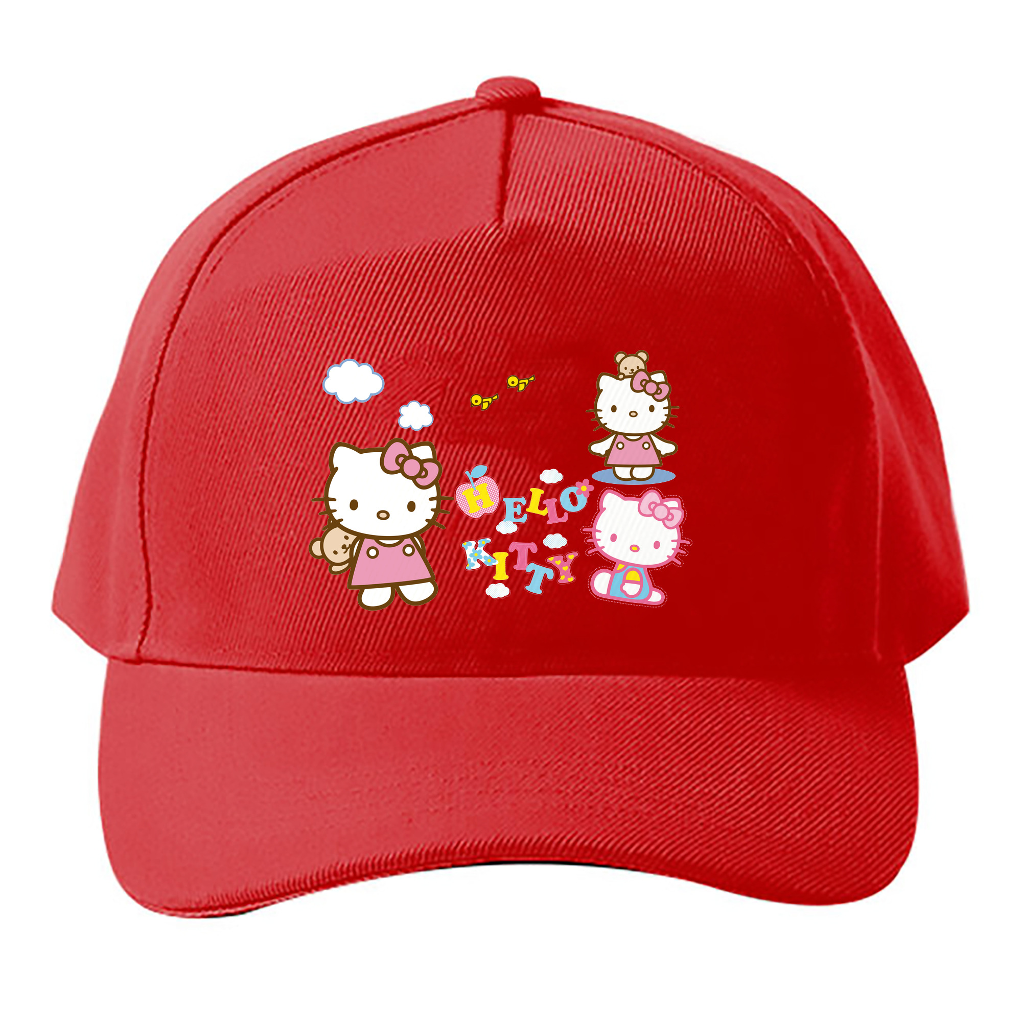 （画像用） Hello Kitty ハローキティ ベースボールキャップ 綿100％ 男女兼用 帽子 スポーツ