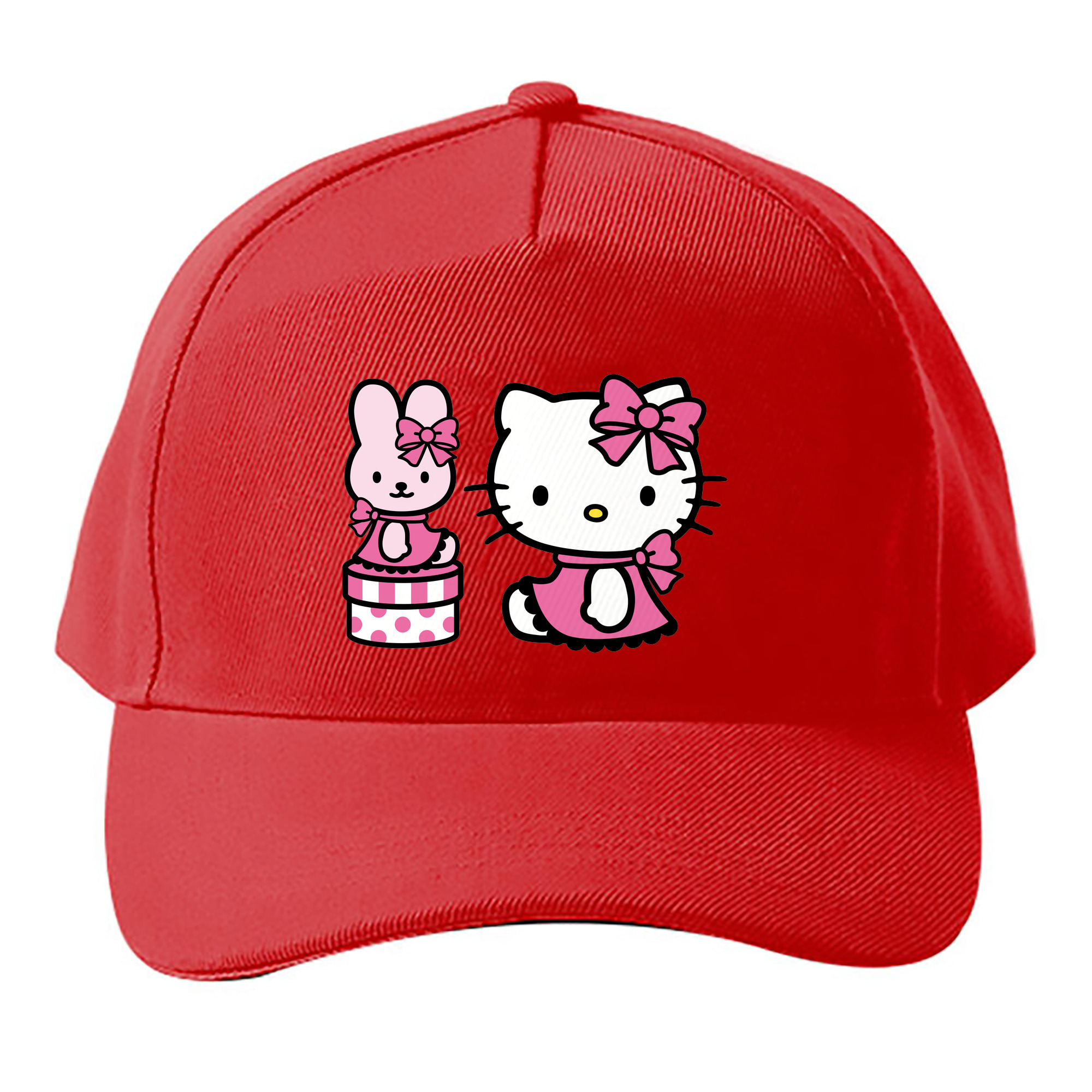 （画像用） Hello Kitty ハローキティ ベースボールキャップ 綿100％ 男女兼用 帽子 スポーツ