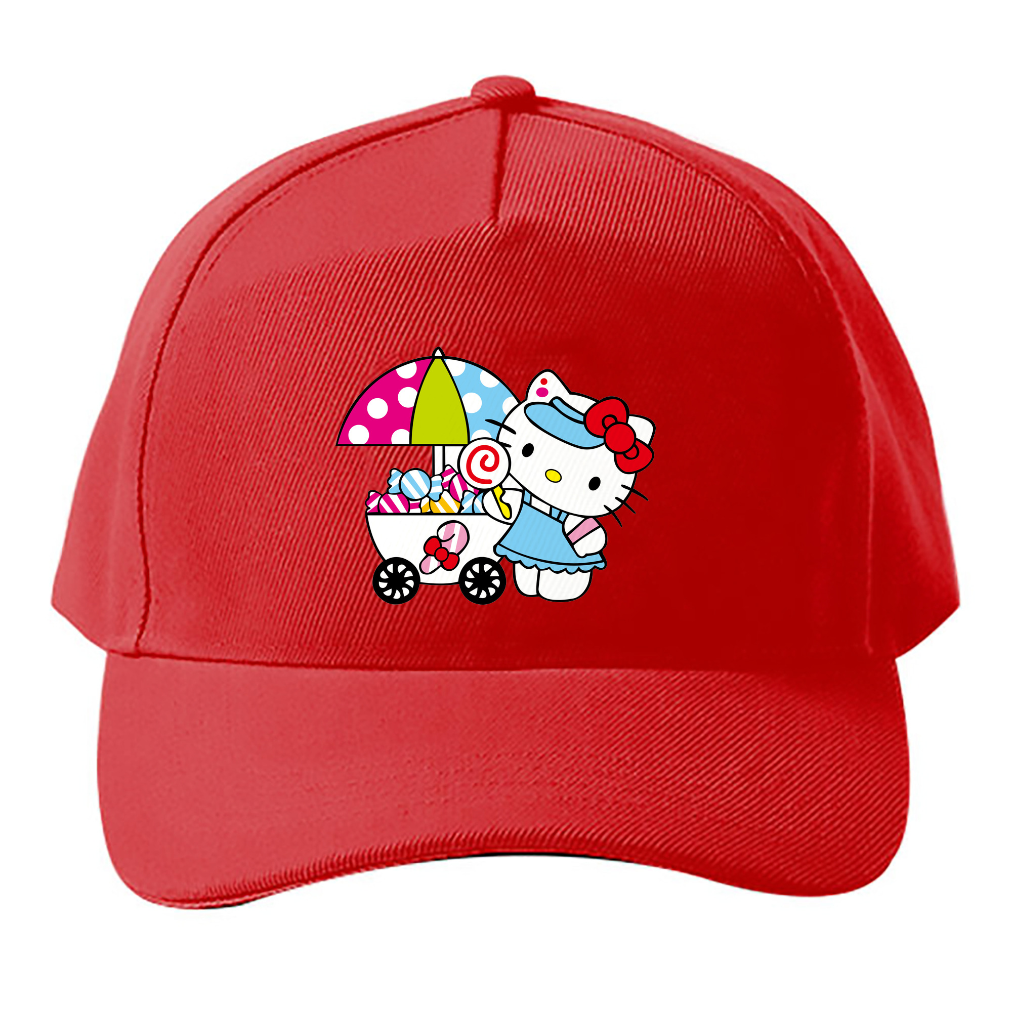 （画像用） Hello Kitty ハローキティ ベースボールキャップ 綿100％ 男女兼用 帽子 スポーツ