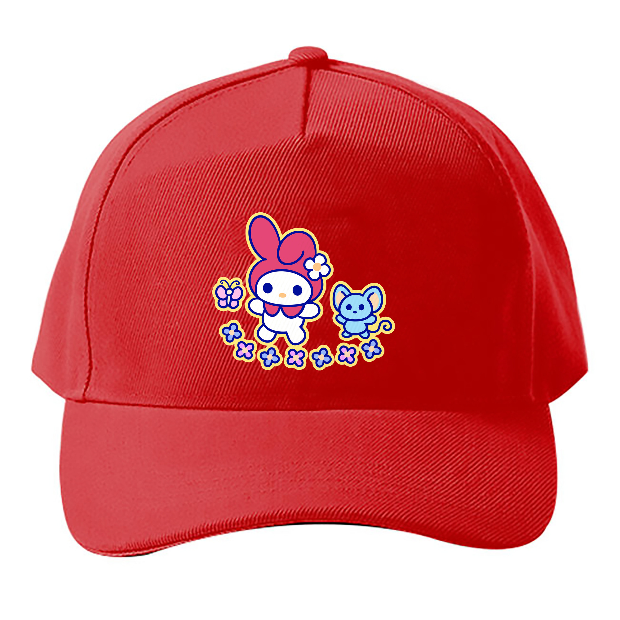 （画像用） Hello Kitty ハローキティ ベースボールキャップ 綿100％ 男女兼用 帽子 スポーツ