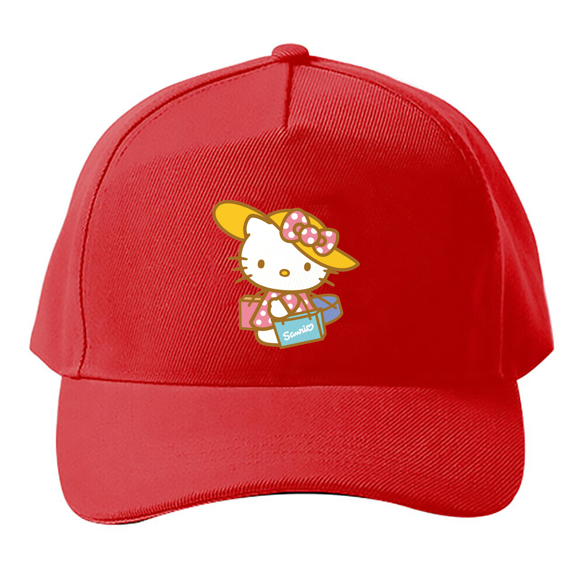 （画像用） Hello Kitty ハローキティ ベースボールキャップ 綿100％ 男女兼用 帽子 スポーツ