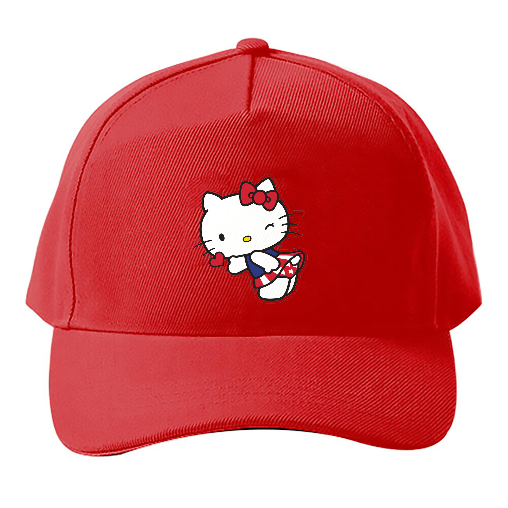 （画像用） Hello Kitty ハローキティ ベースボールキャップ 綿100％ 男女兼用 帽子 スポーツ