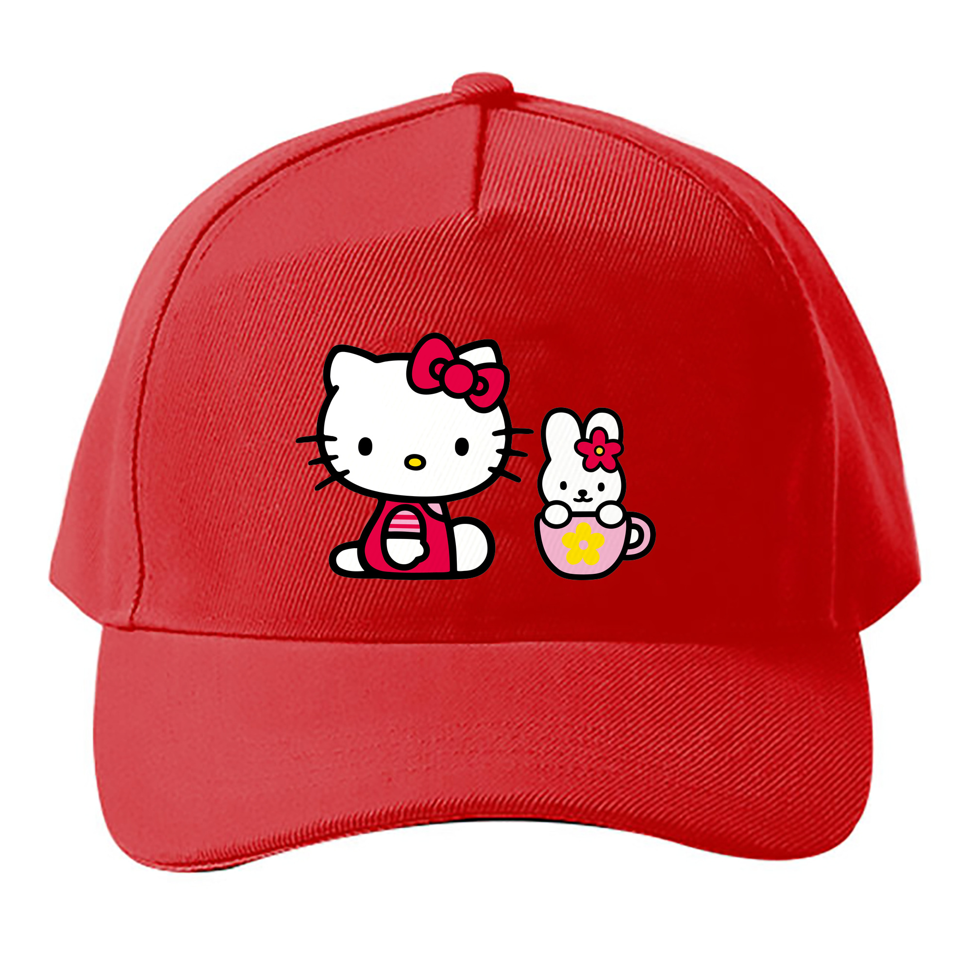 （画像用） Hello Kitty ハローキティ ベースボールキャップ 綿100％ 男女兼用 帽子 スポーツ