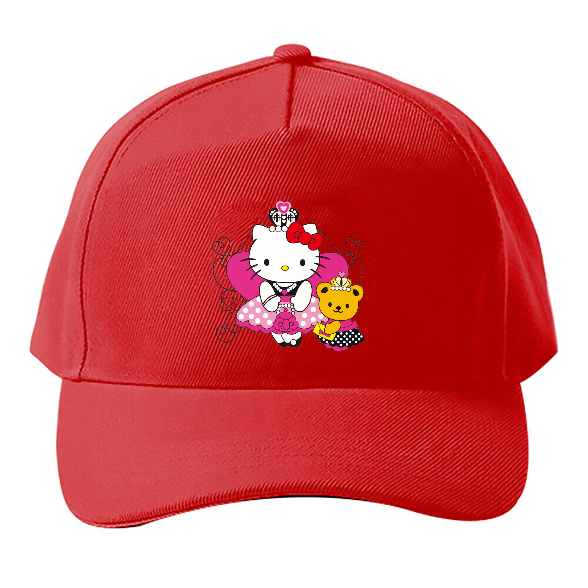 （画像用） Hello Kitty ハローキティ ベースボールキャップ 綿100％ 男女兼用 帽子 スポーツ