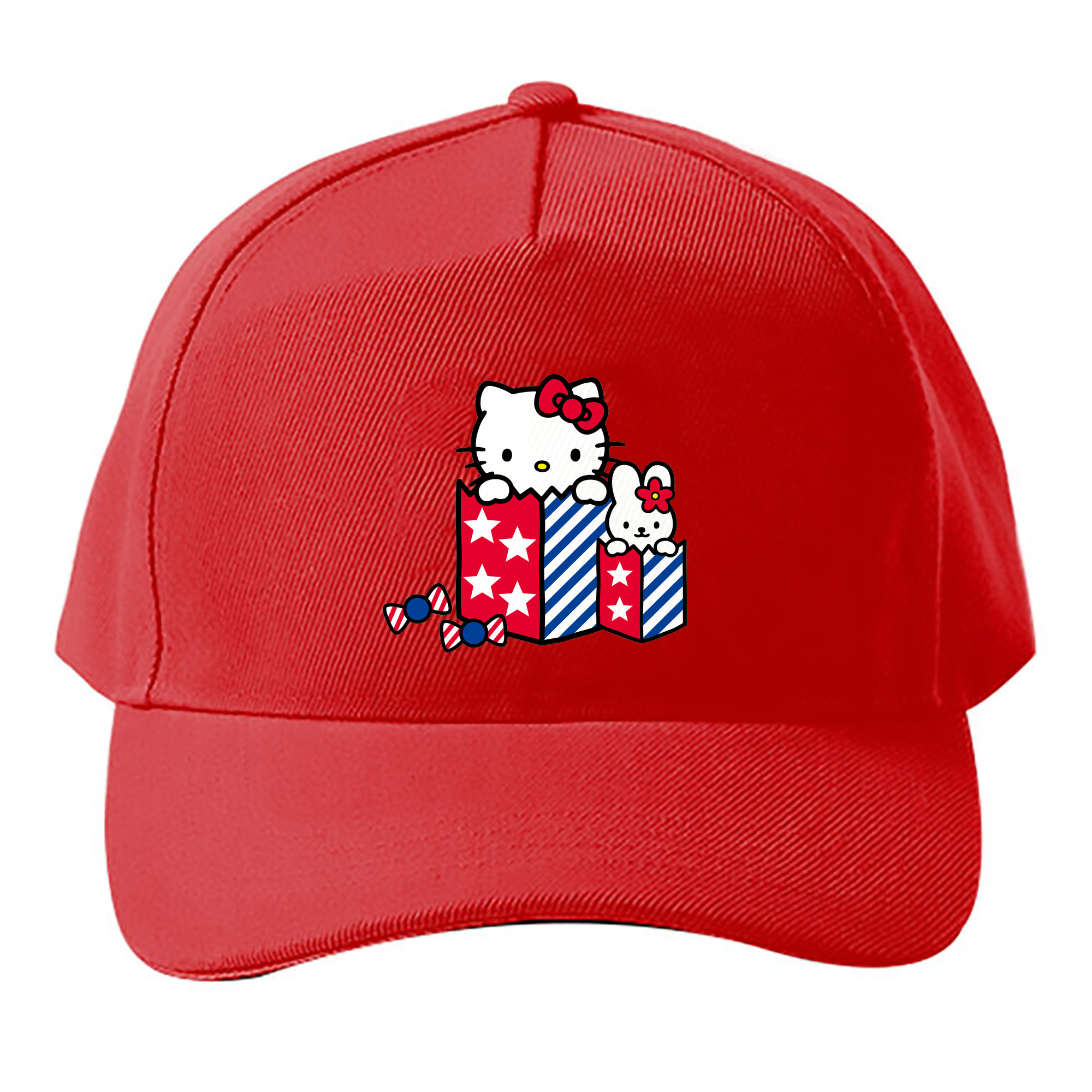 （画像用） Hello Kitty ハローキティ ベースボールキャップ 綿100％ 男女兼用 帽子 スポーツ