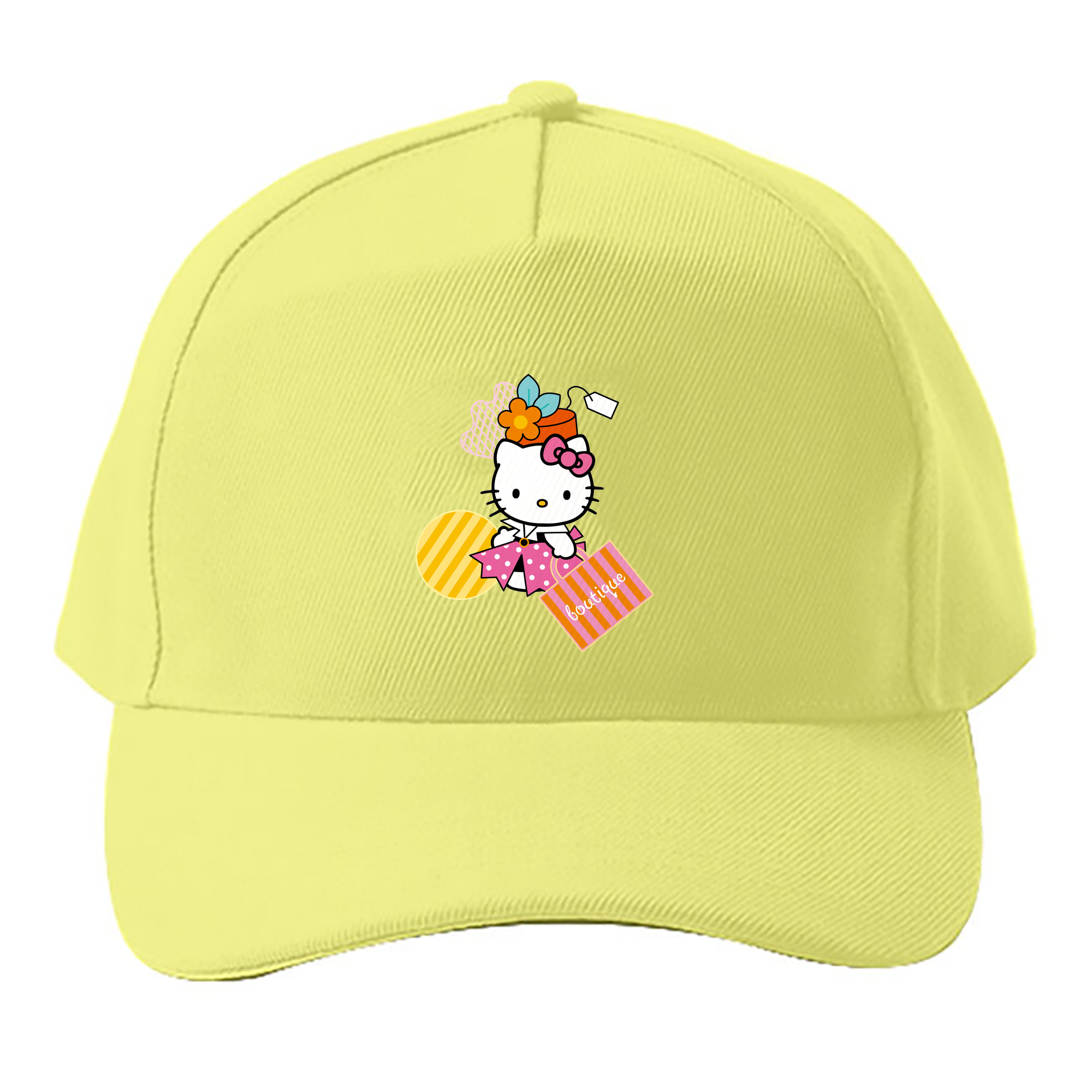 （画像用） Hello Kitty ハローキティ ベースボールキャップ 綿100％ 男女兼用 帽子 スポーツ