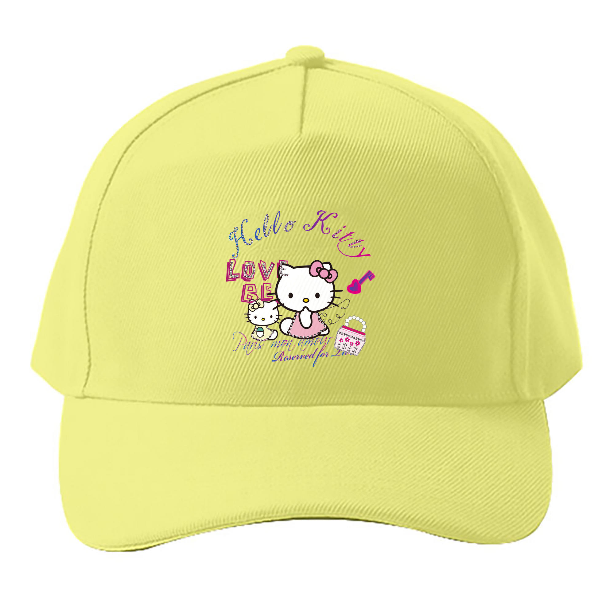 （画像用） Hello Kitty ハローキティ ベースボールキャップ 綿100％ 男女兼用 帽子 スポーツ